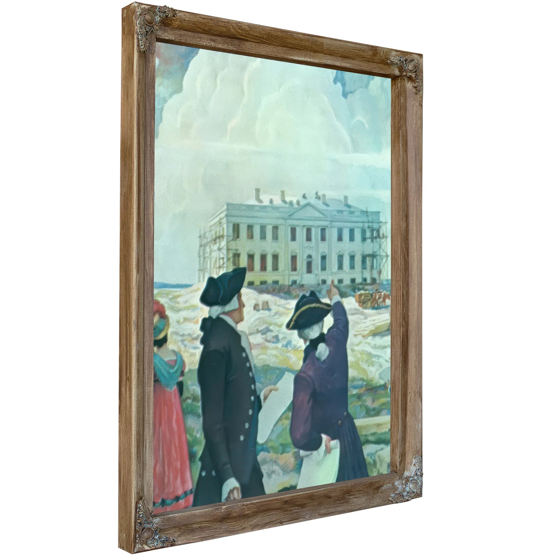 Building The First White House By NC Wyeth Fine Art Print