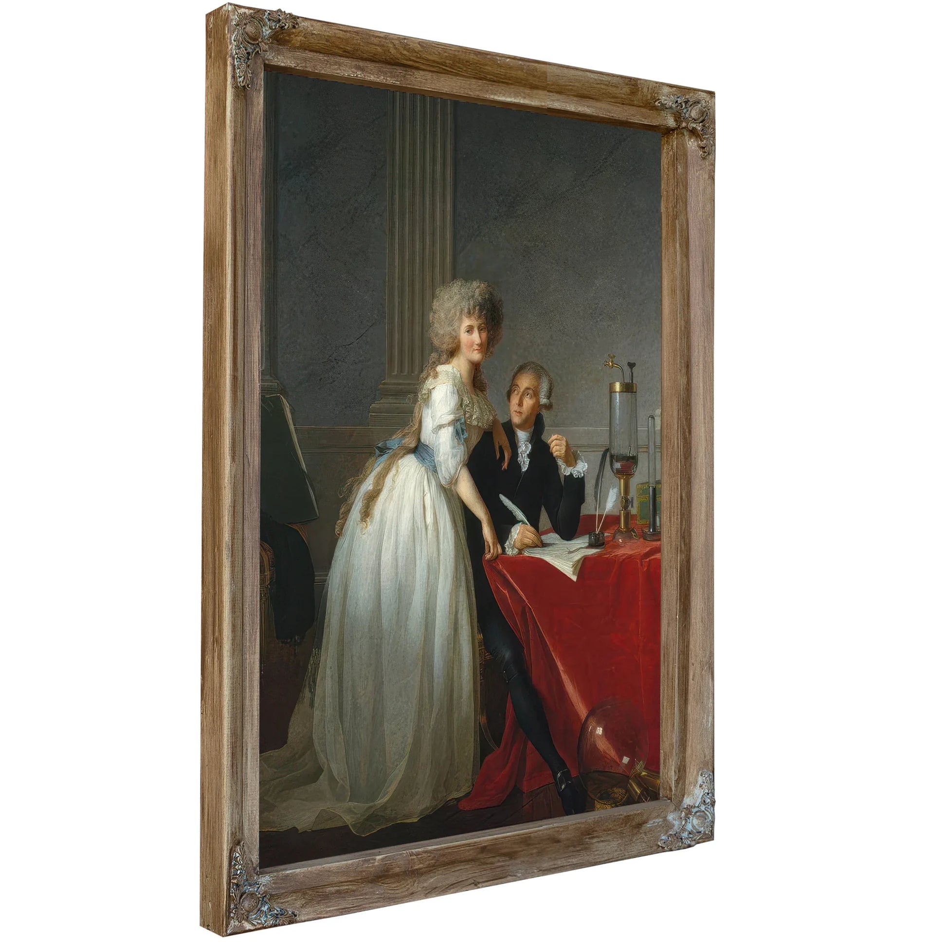 Antoine Laurent Lavoisier And His Wife Marie Anne Pierrette Paulze By Jacques Louis David Fine Art Print