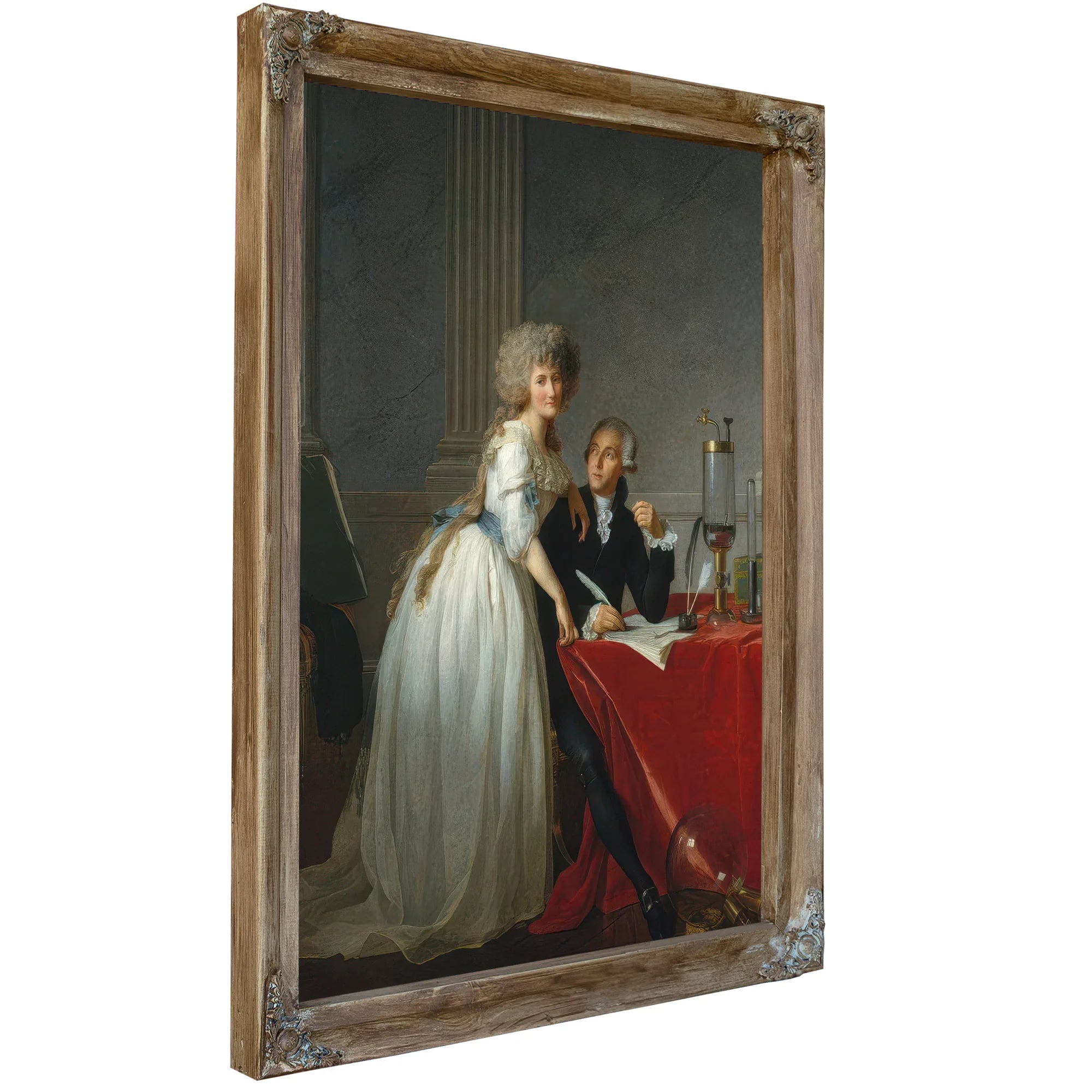 Antoine Laurent Lavoisier And His Wife Marie Anne Pierrette Paulze By Jacques Louis David Fine Art Print