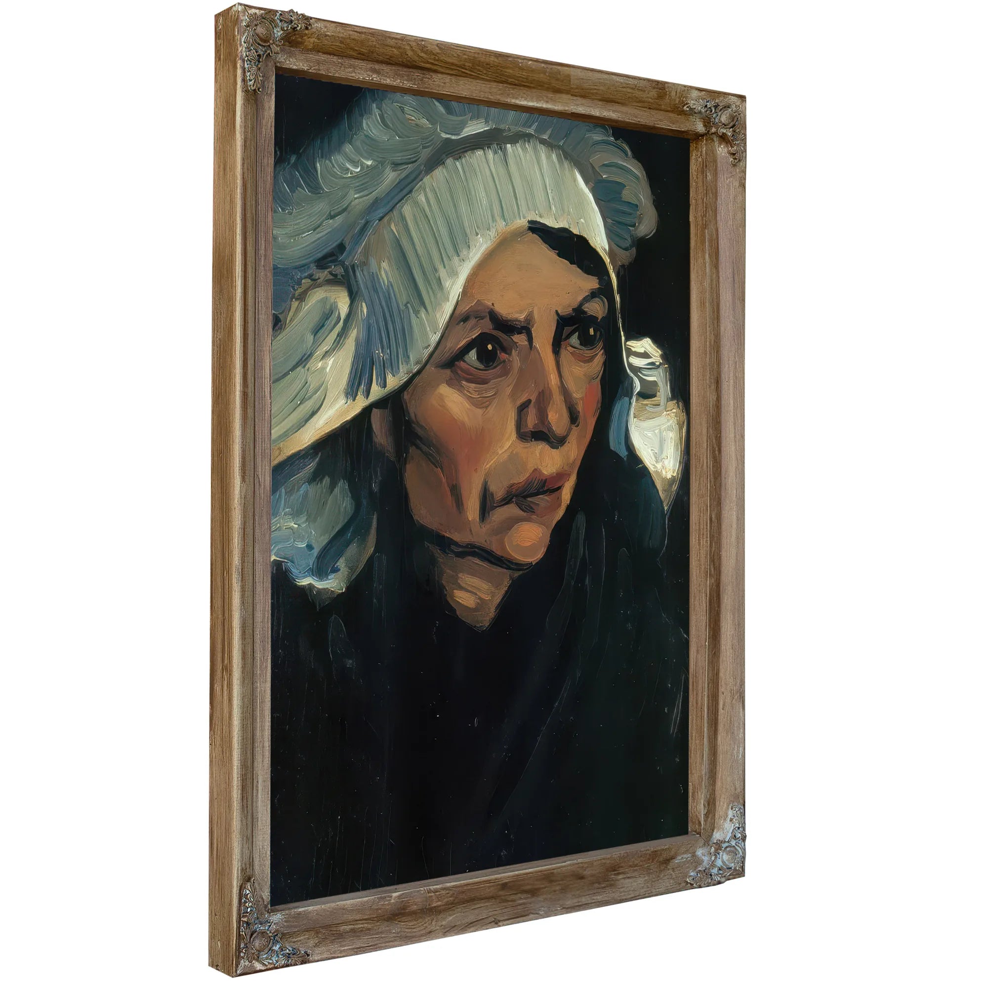 Head Of A Peasant Woman With White Cap By Vincent Van Gogh Fine Art Print