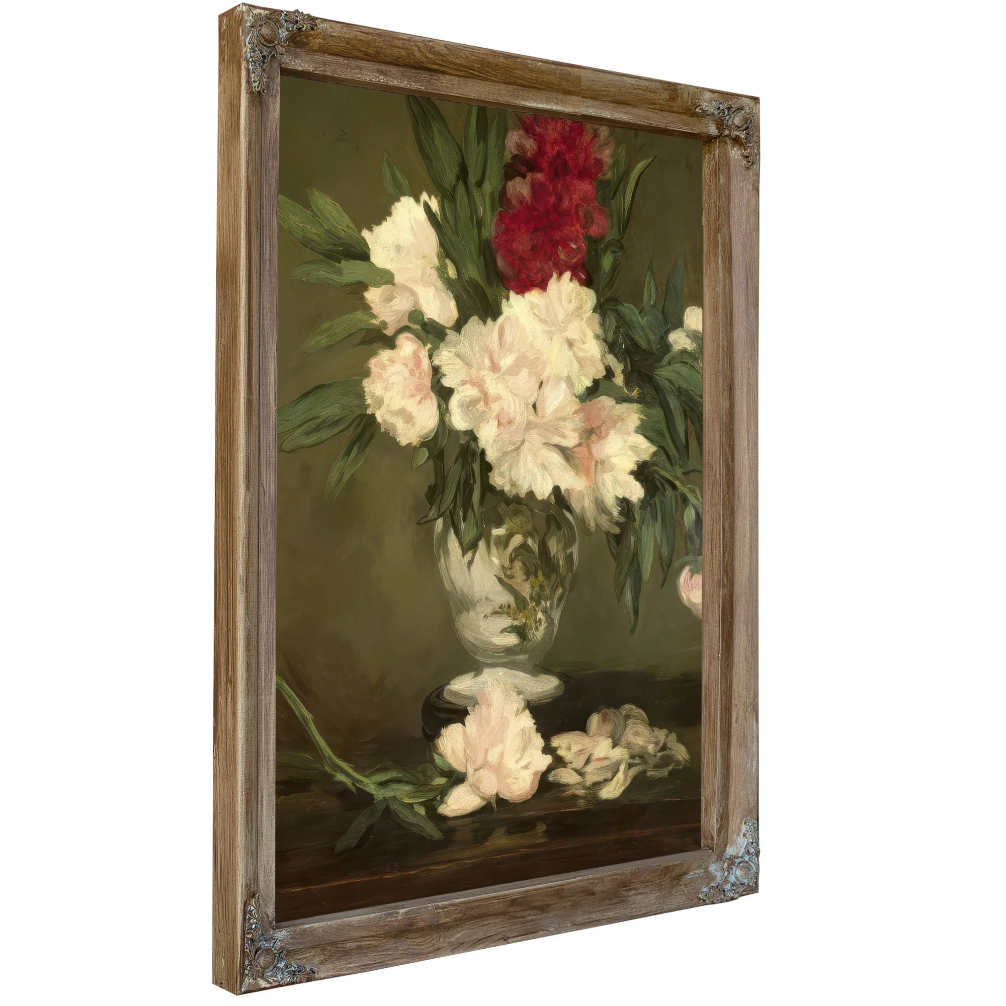 Vase Of Peonies On A Small Pedestal By Edouard Manet Fine Art Print