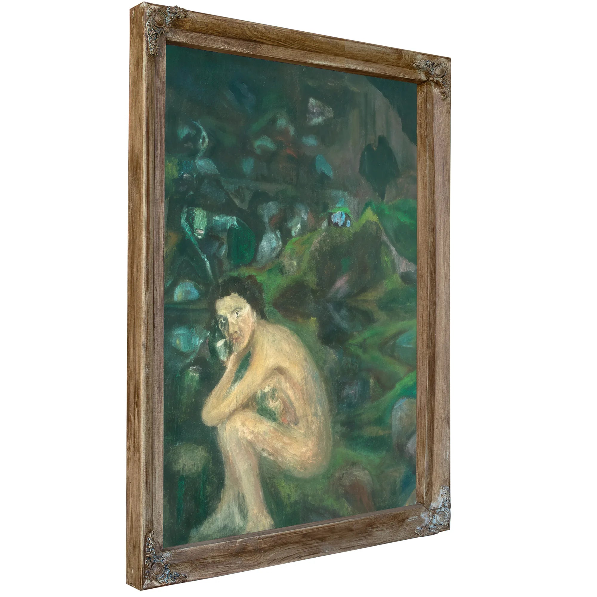 Self Portrait In Cave By Nicolai Astrup Fine Art Print
