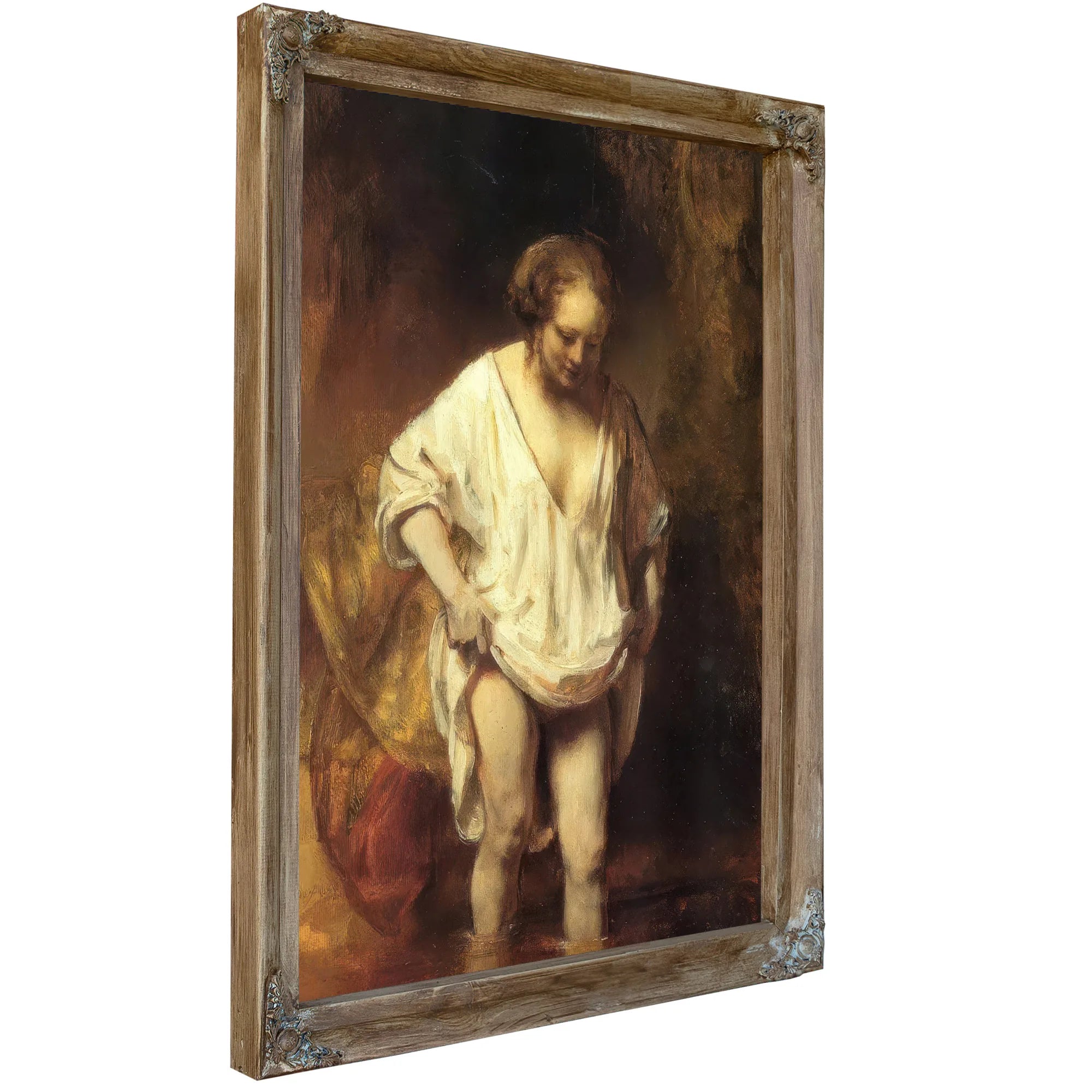 Hendrickje Bathing In A River, 1654 By Rembrandt Fine Art Print