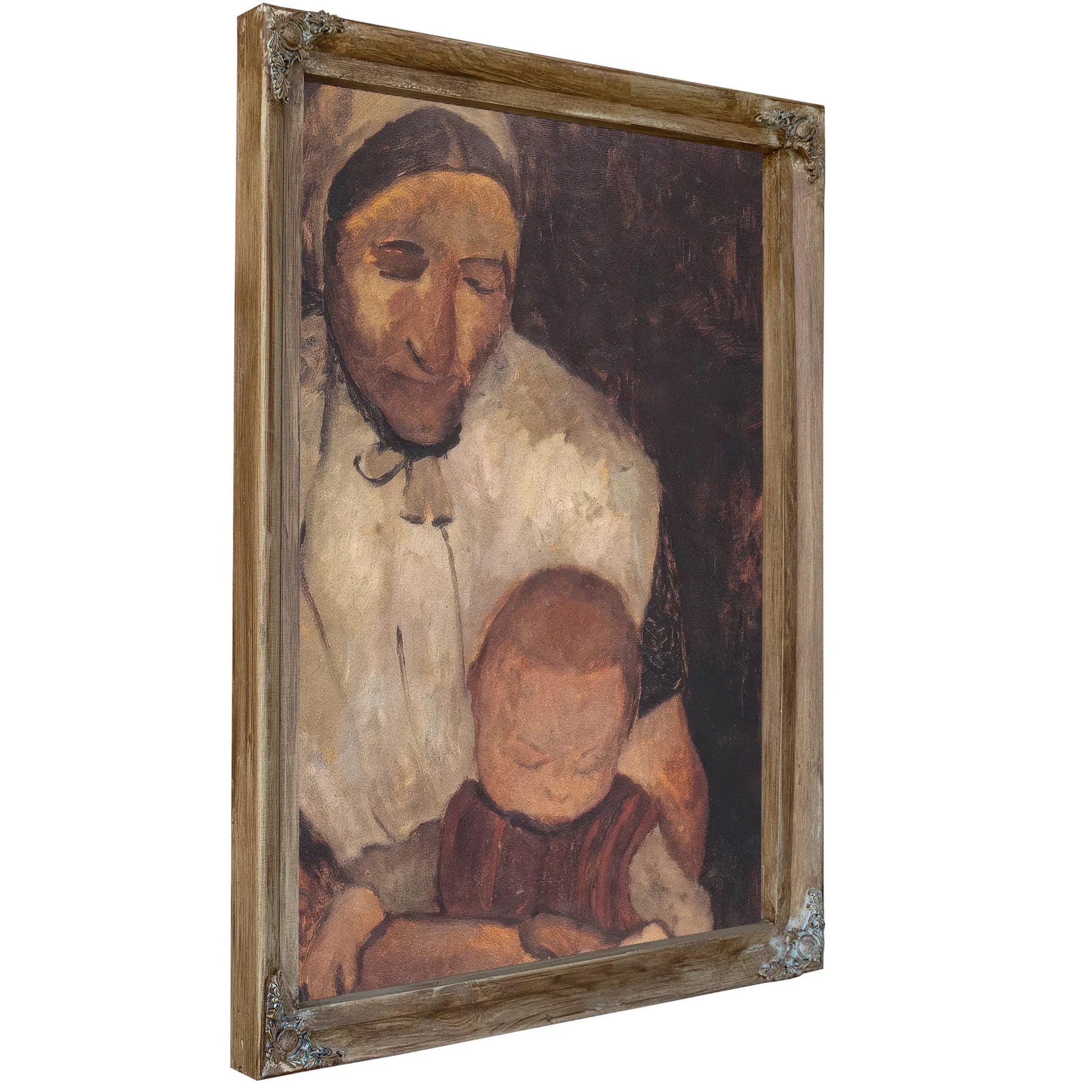 Seated Peasant Woman With Child On Her Lap By Paula Modersohn Becker Fine Art Print