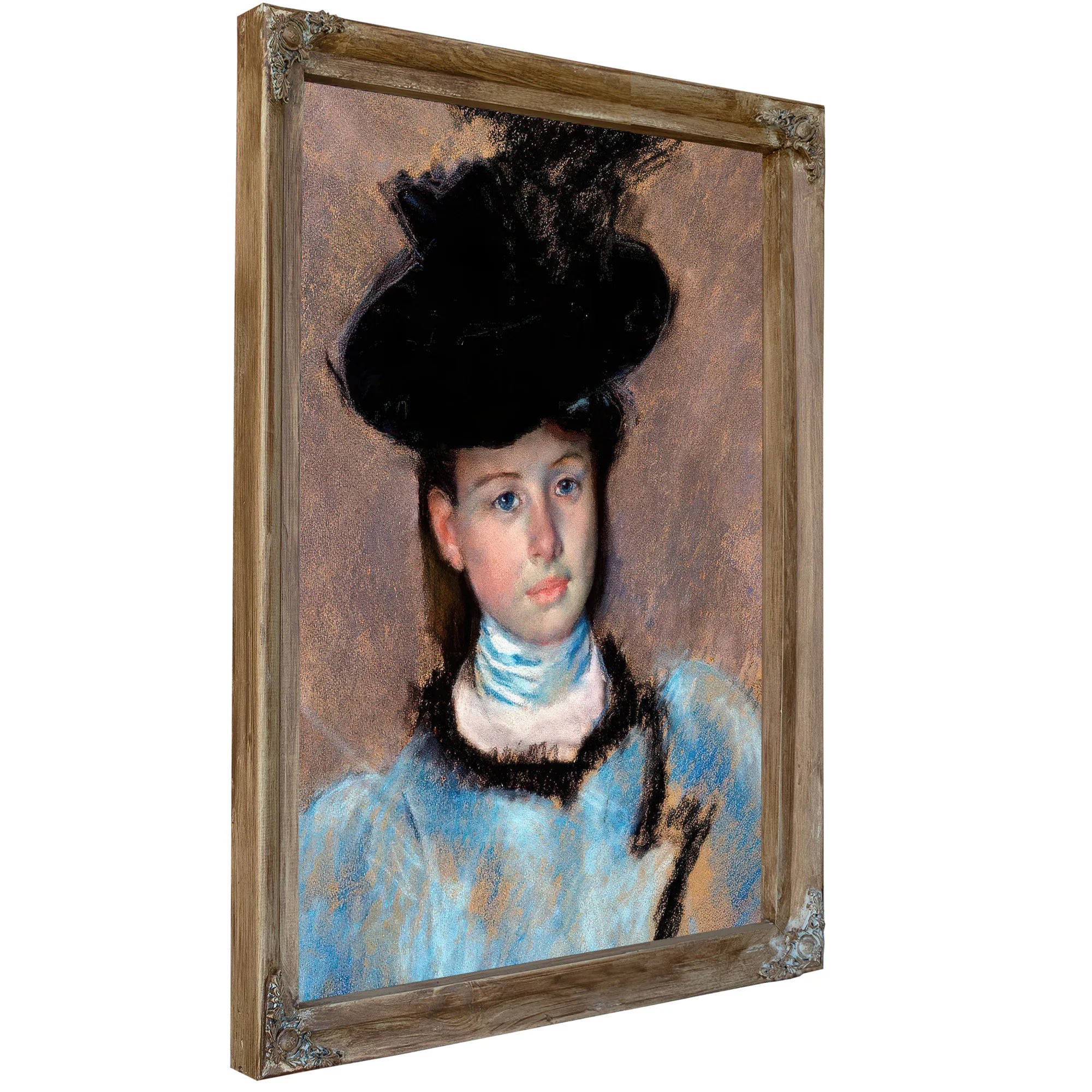 The Black Hat By Mary Cassatt Fine Art Print