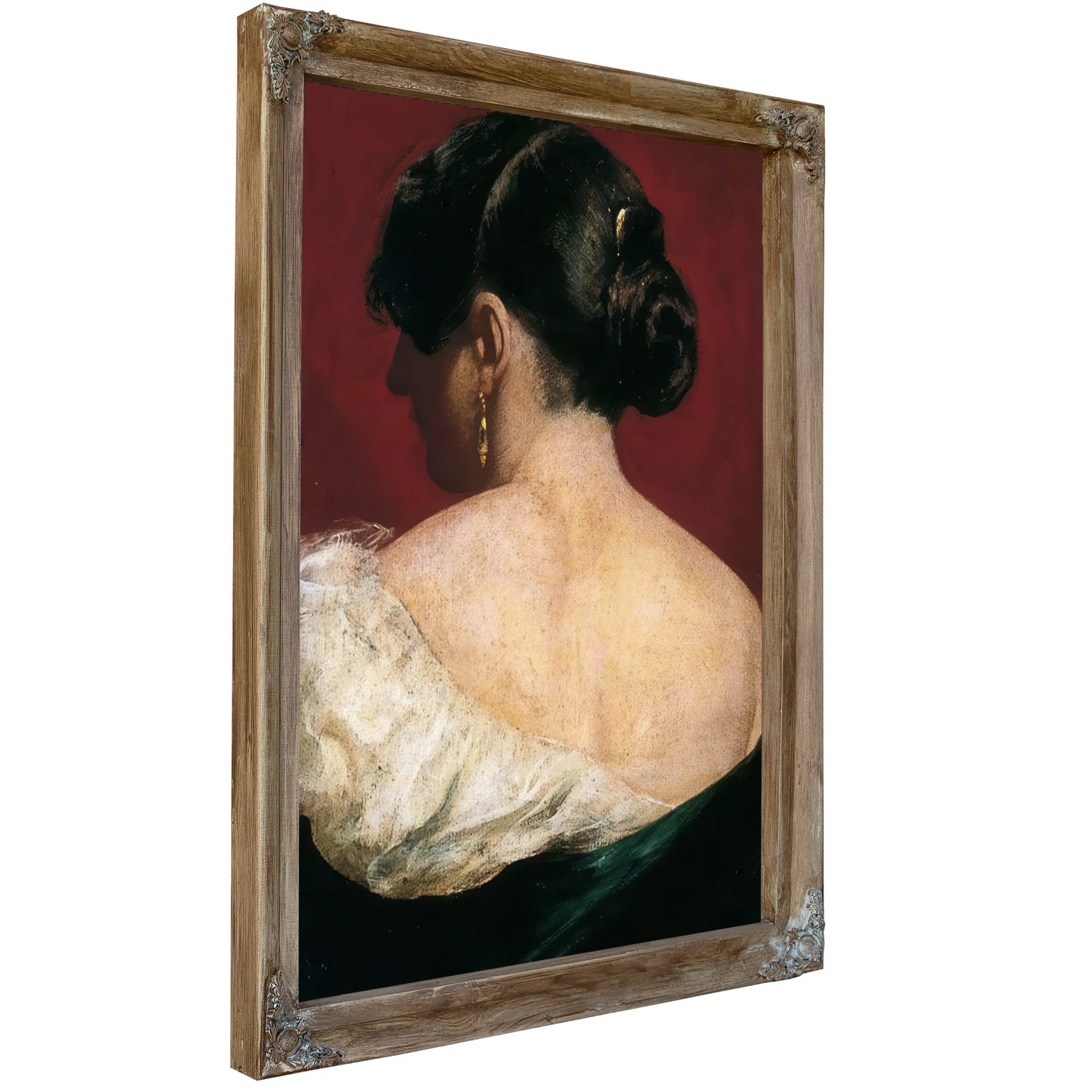 Head And Shoulders Of A Girl From Behind By William Etty Fine Art Print