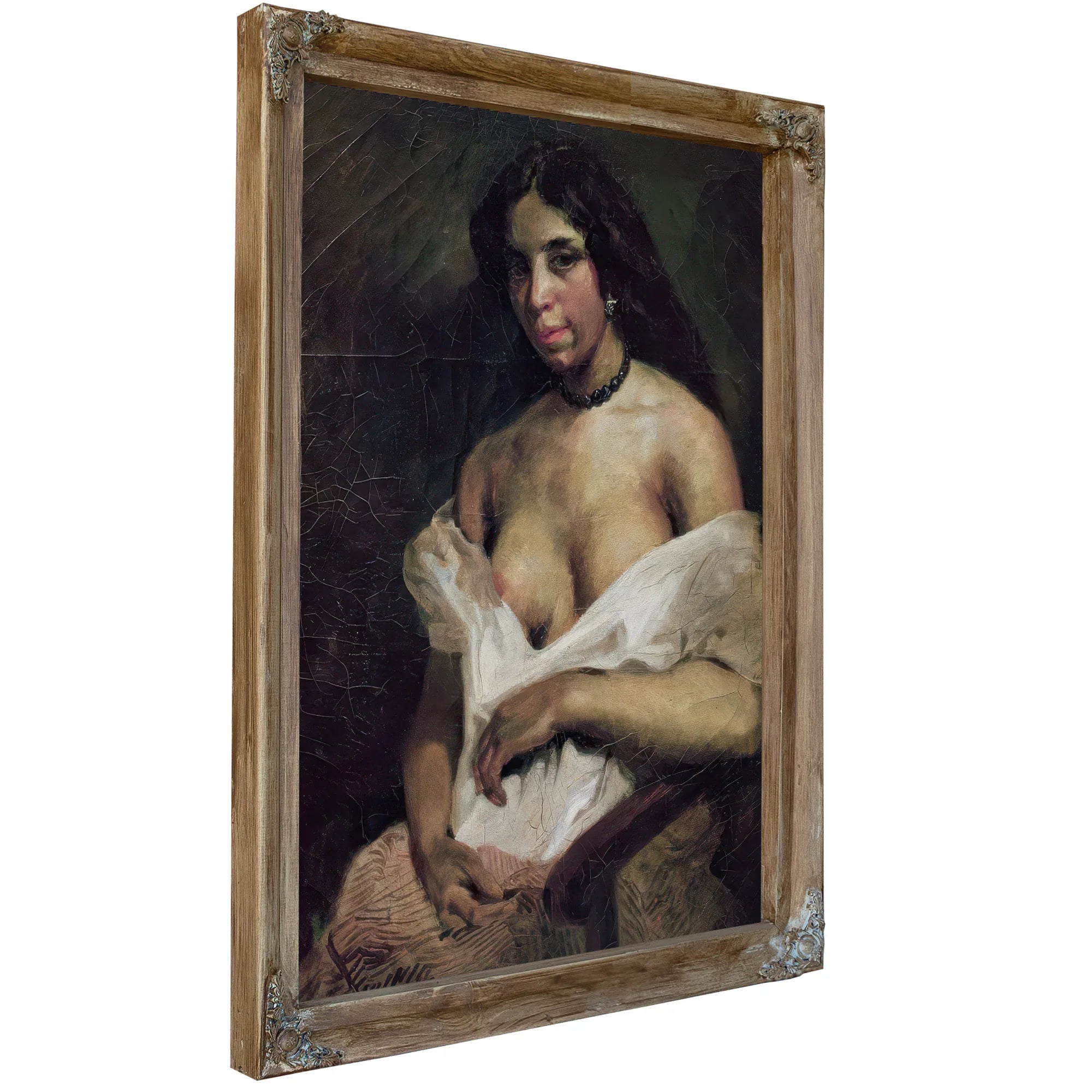 A Mulatto Woman By Ferdinand Victor Eugene Delacroix Fine Art Print