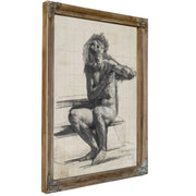 Mandlig Modelfigur Studie Til Raderingen Badende Mand by Carl Bloch
