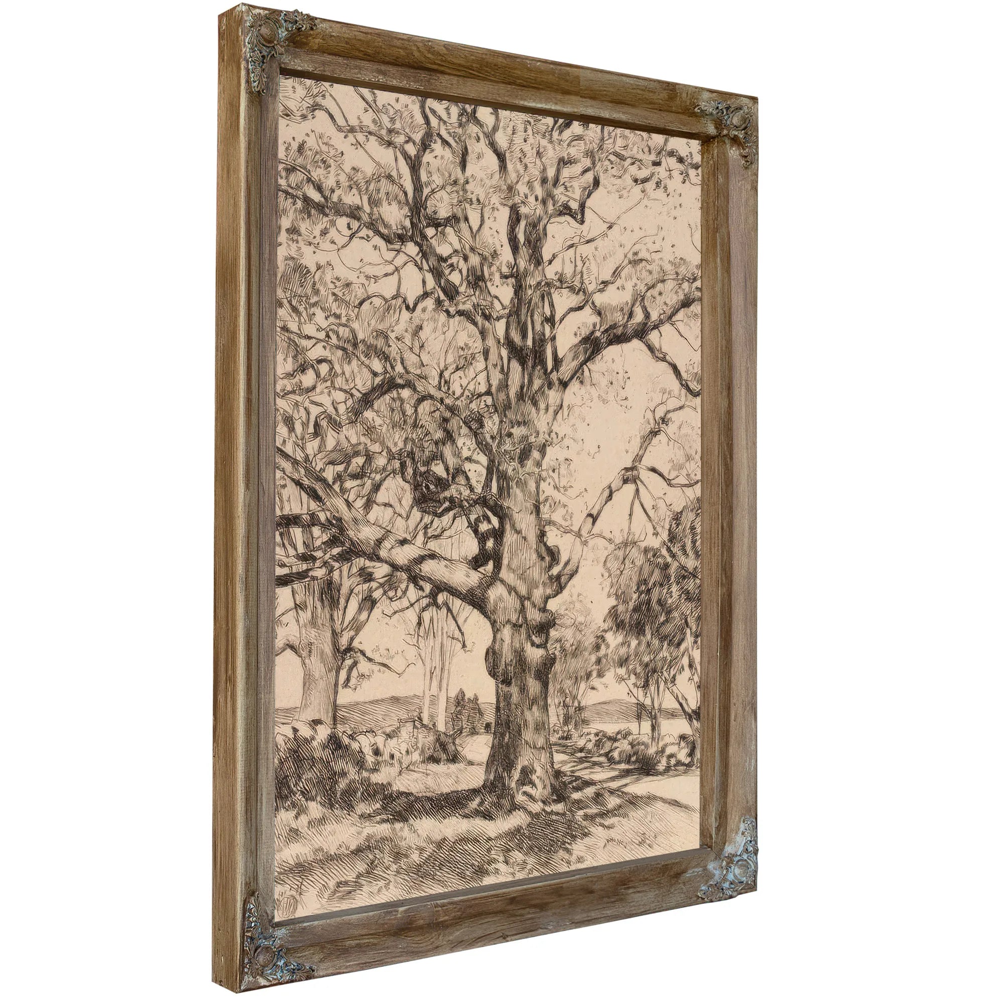 Wayside Inn Oaks In Spring By Childe Hassam Fine Art Print