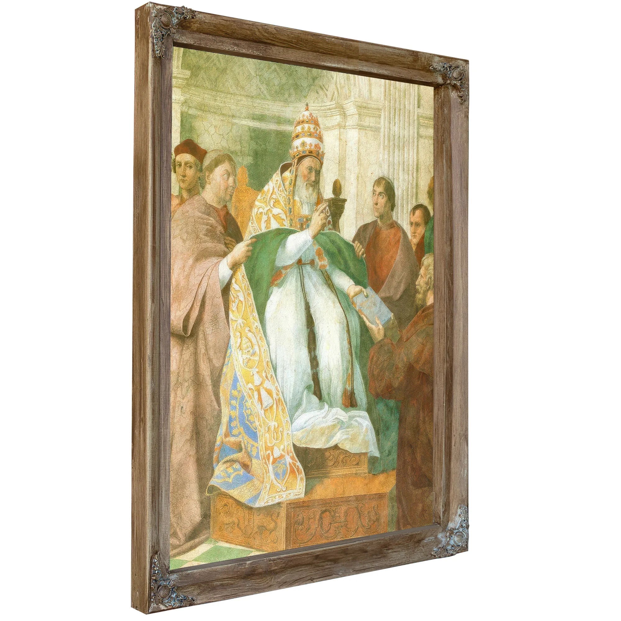 Gregory Ix Approving The Decretals By Raphael Fine Art Print