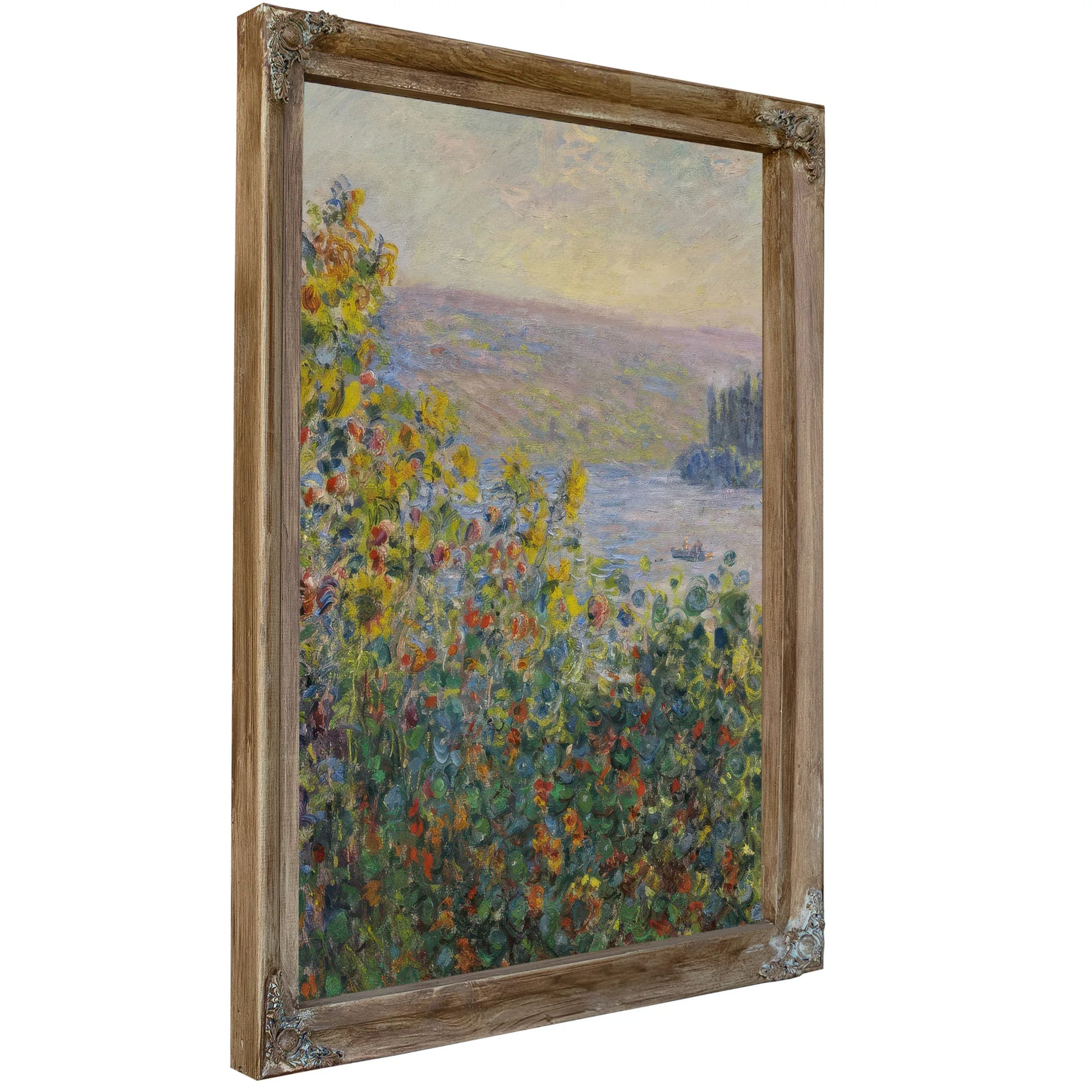 Flower Beds At Vetheuil By Claude Monet Fine Art Print