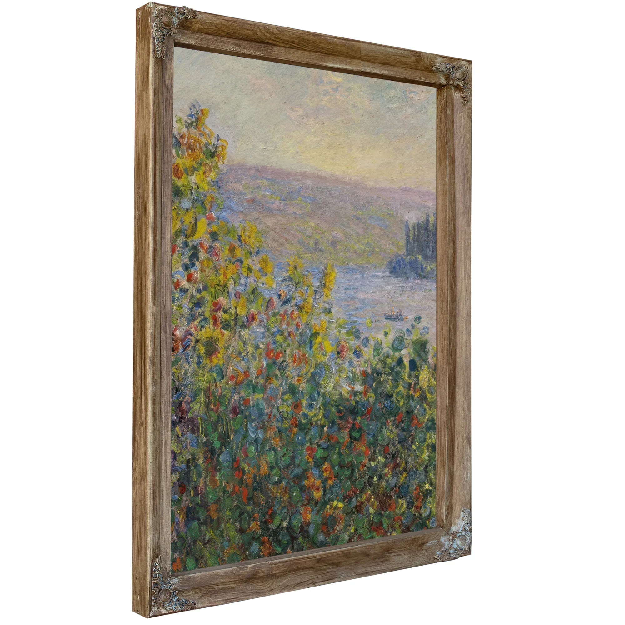 Flower Beds At Vetheuil By Claude Monet Fine Art Print