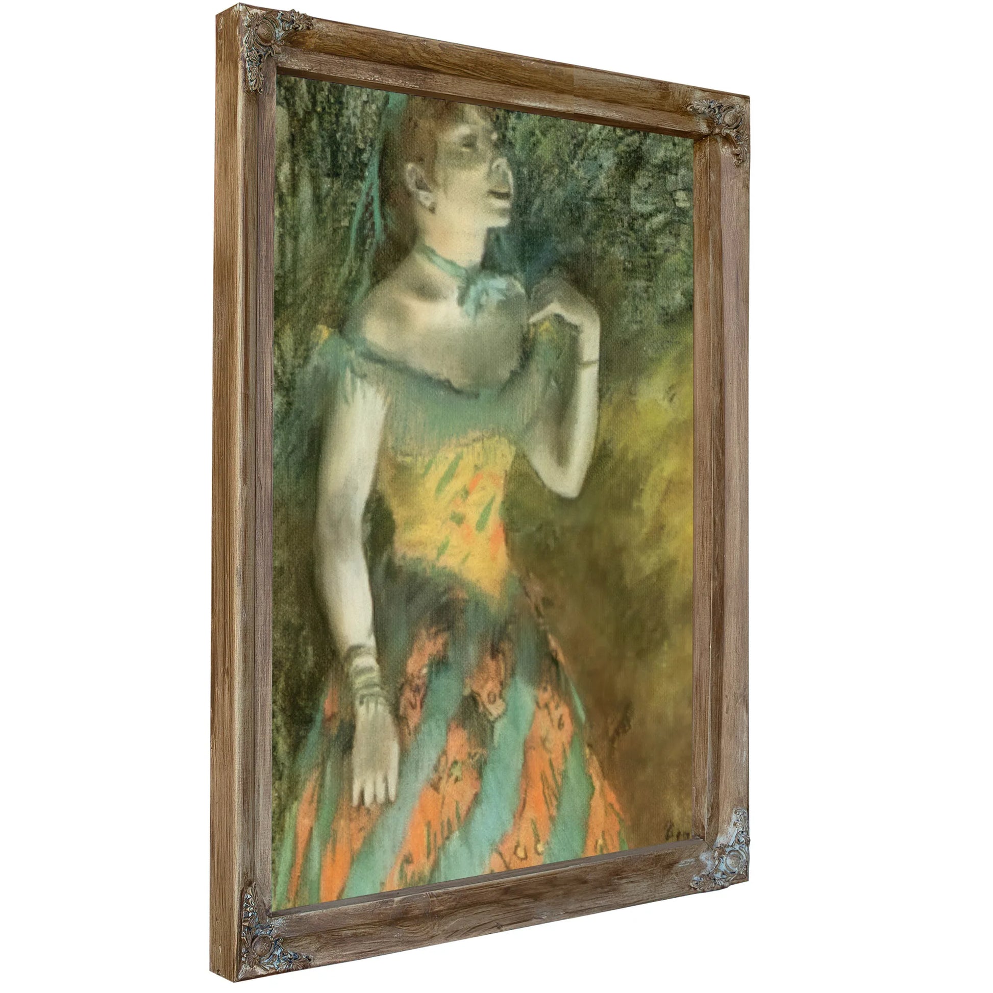 The Green Singer By Edgar Degas Fine Art Print