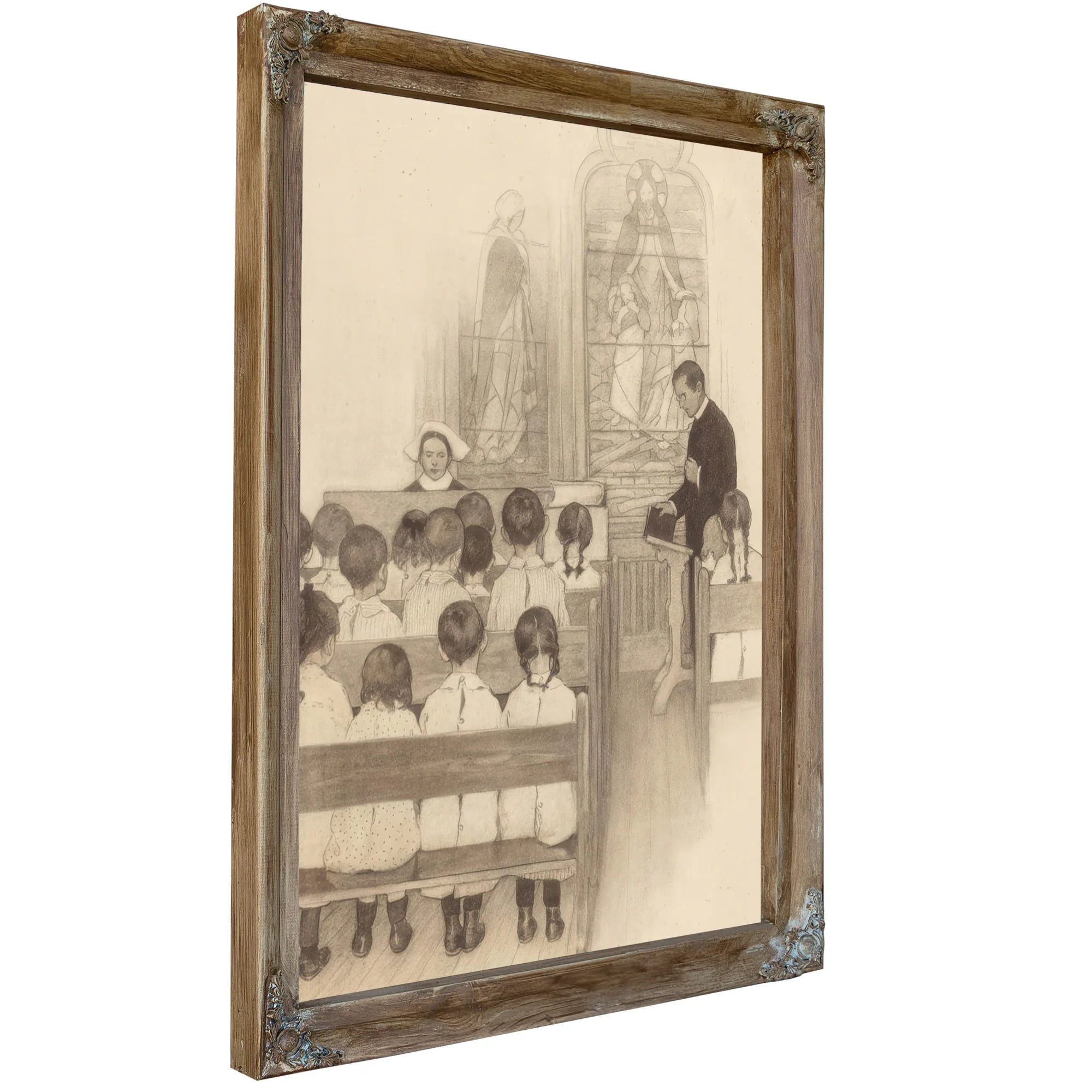Chapel Grace Church Nursery The Century Magazine Interior Illustration November 1902 By Jessie Willcox Smith Fine Art Print
