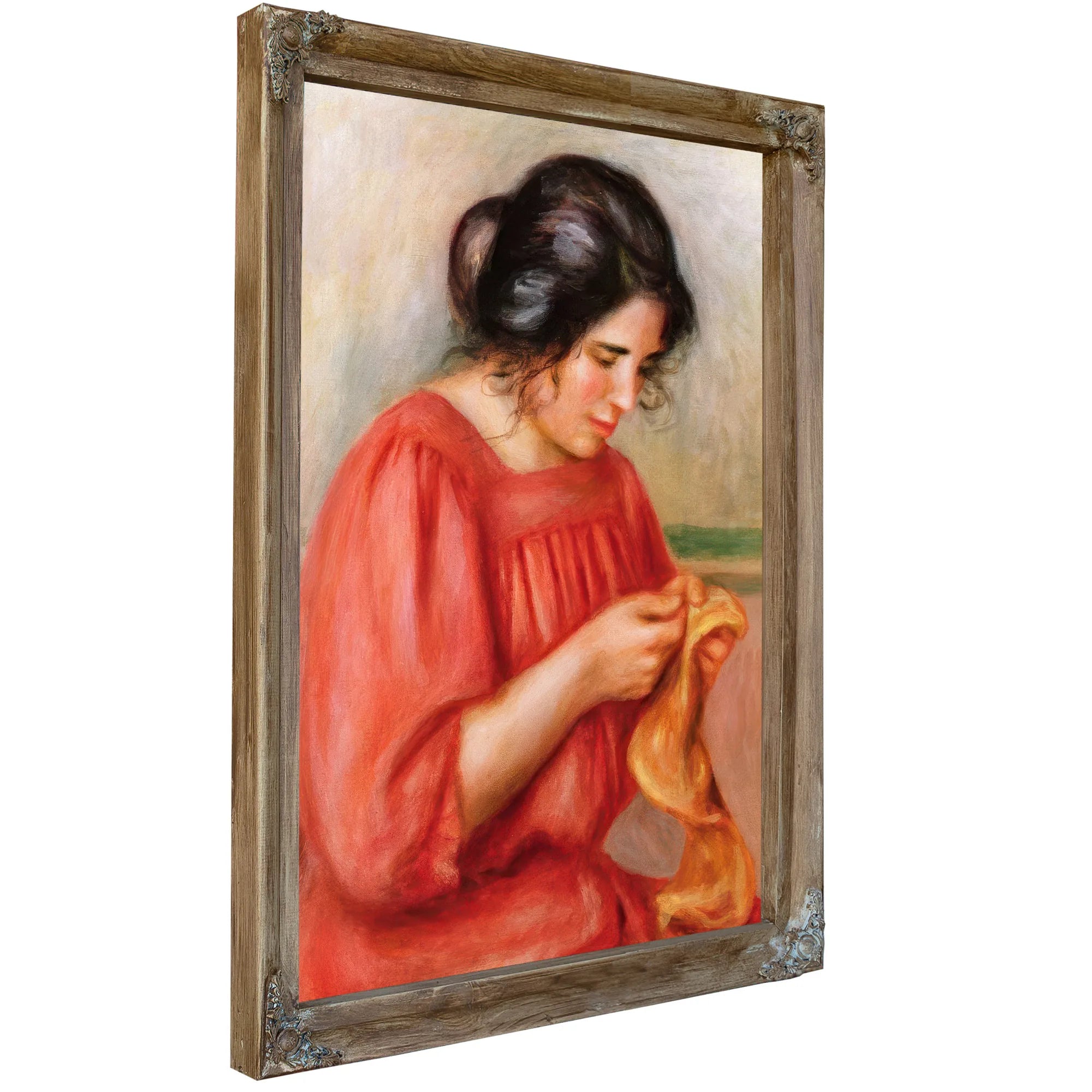 Gabrielle Darning By Pierre Auguste Renoir Fine Art Print