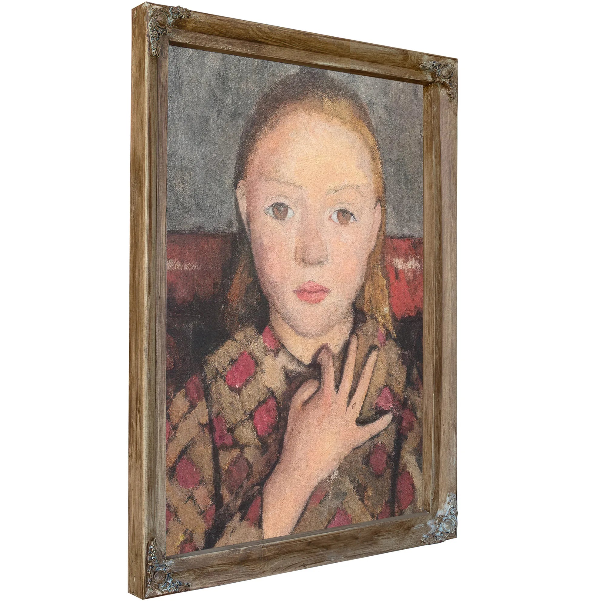 Portrait Of A Girl By Paula Modersohn Becker Fine Art Print