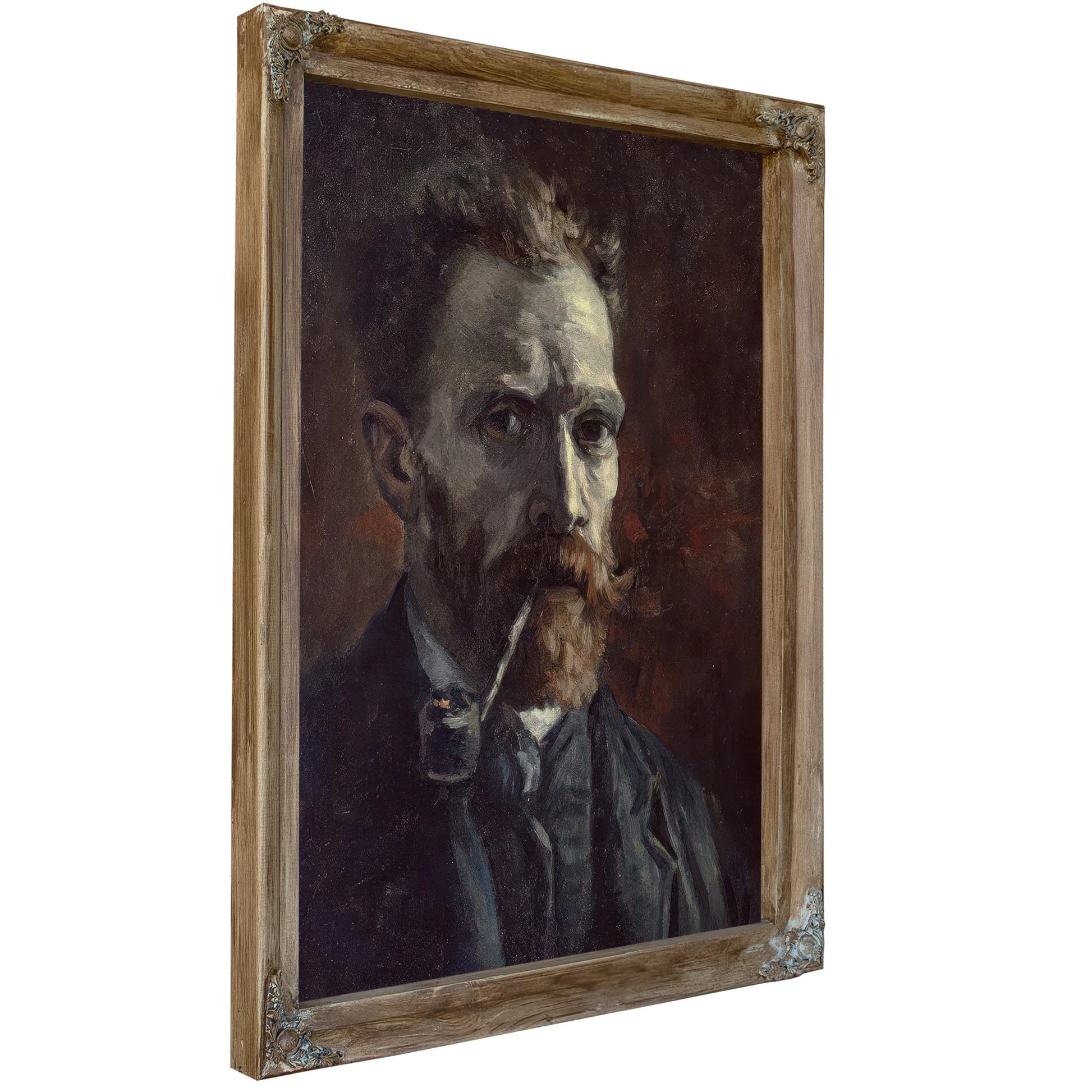Self Portrait With Pipe By Vincent Van Gogh Fine Art Print