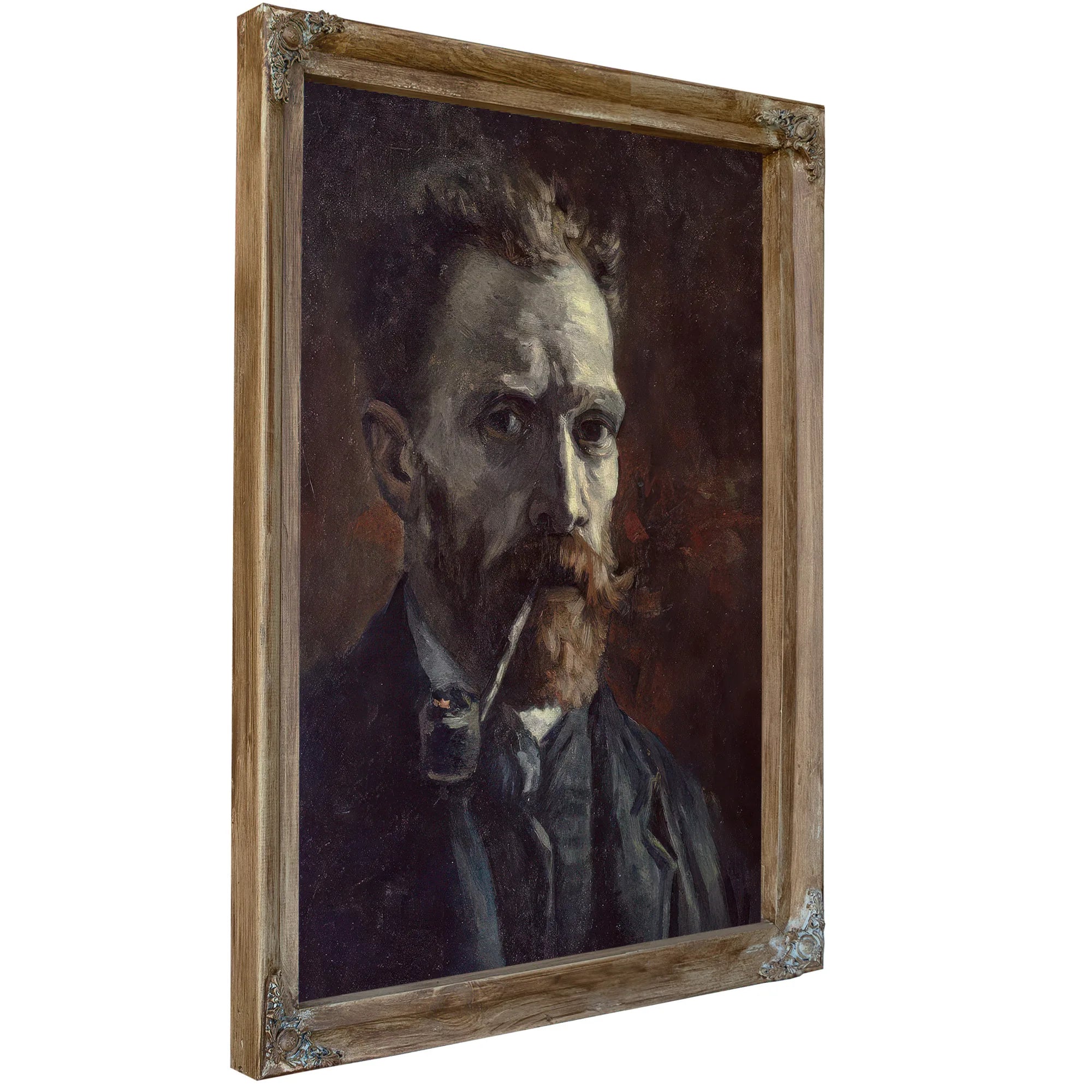 Self Portrait With Pipe By Vincent Van Gogh Fine Art Print