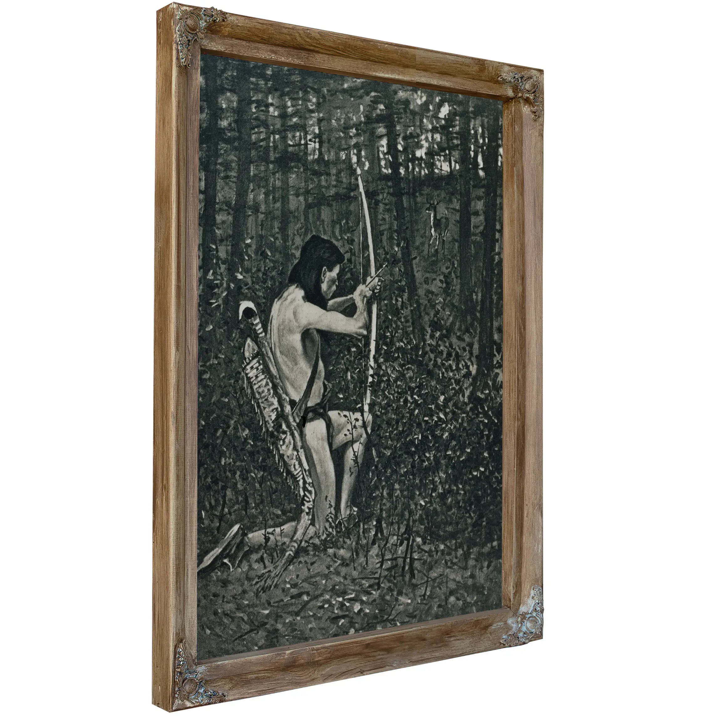 Then Upon One Knee Uprising Hiawatha Aimed An Arrow by Frederic Remington