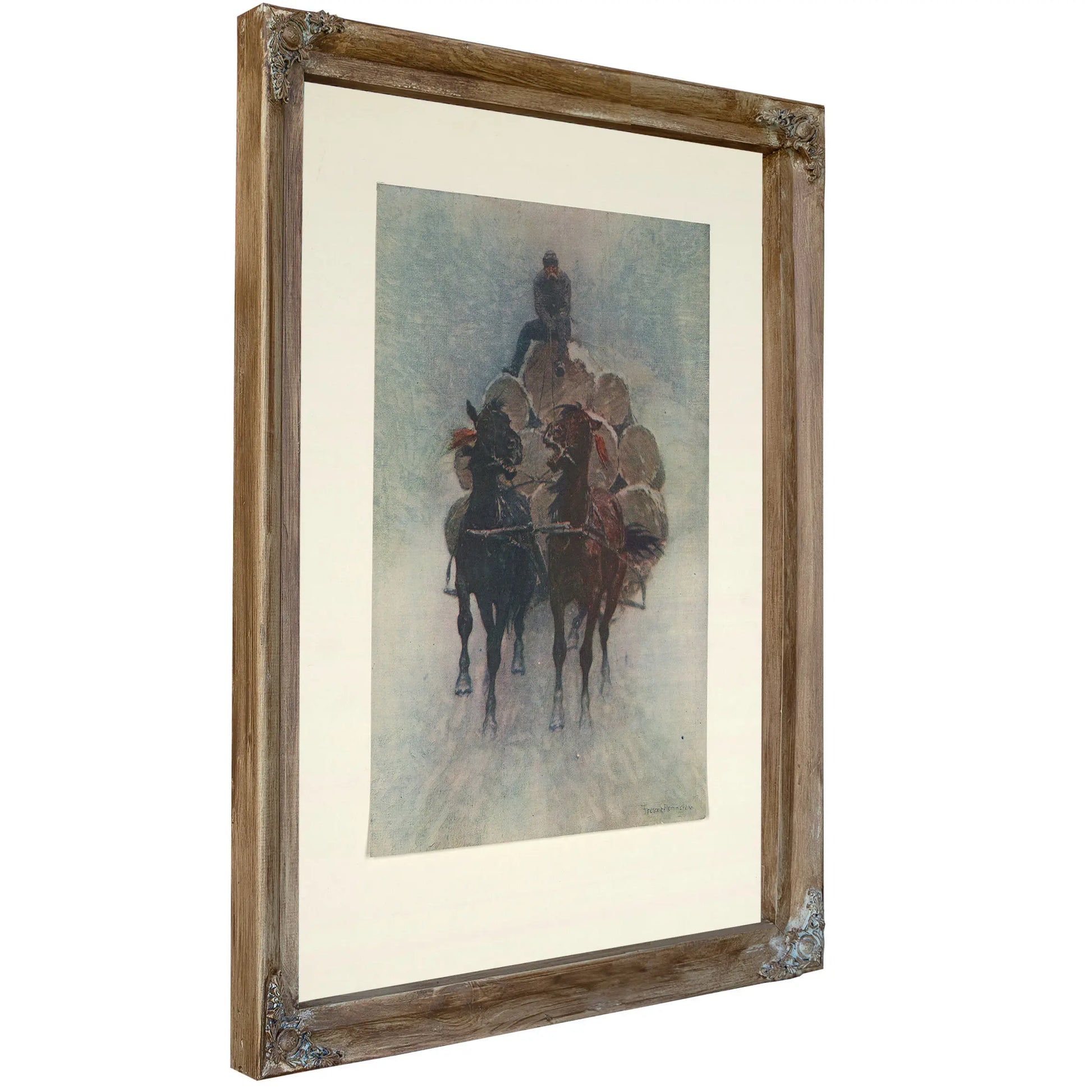 Hauling Logs To The River by Frederic Remington