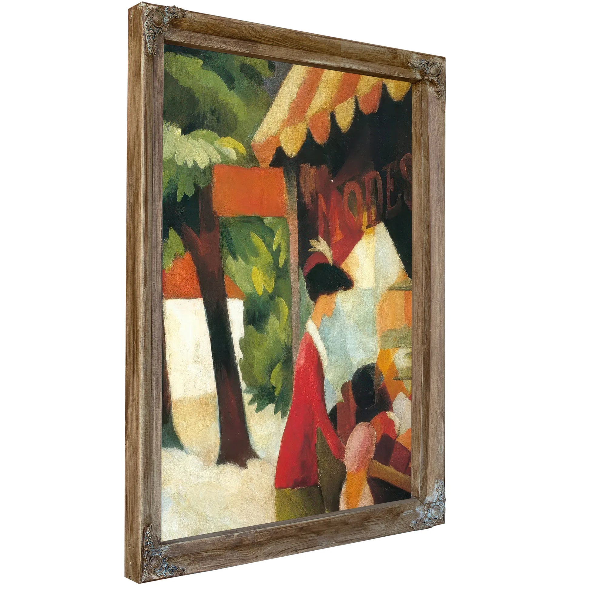 In Front Of The Hat Shop By August Macke Fine Art Print