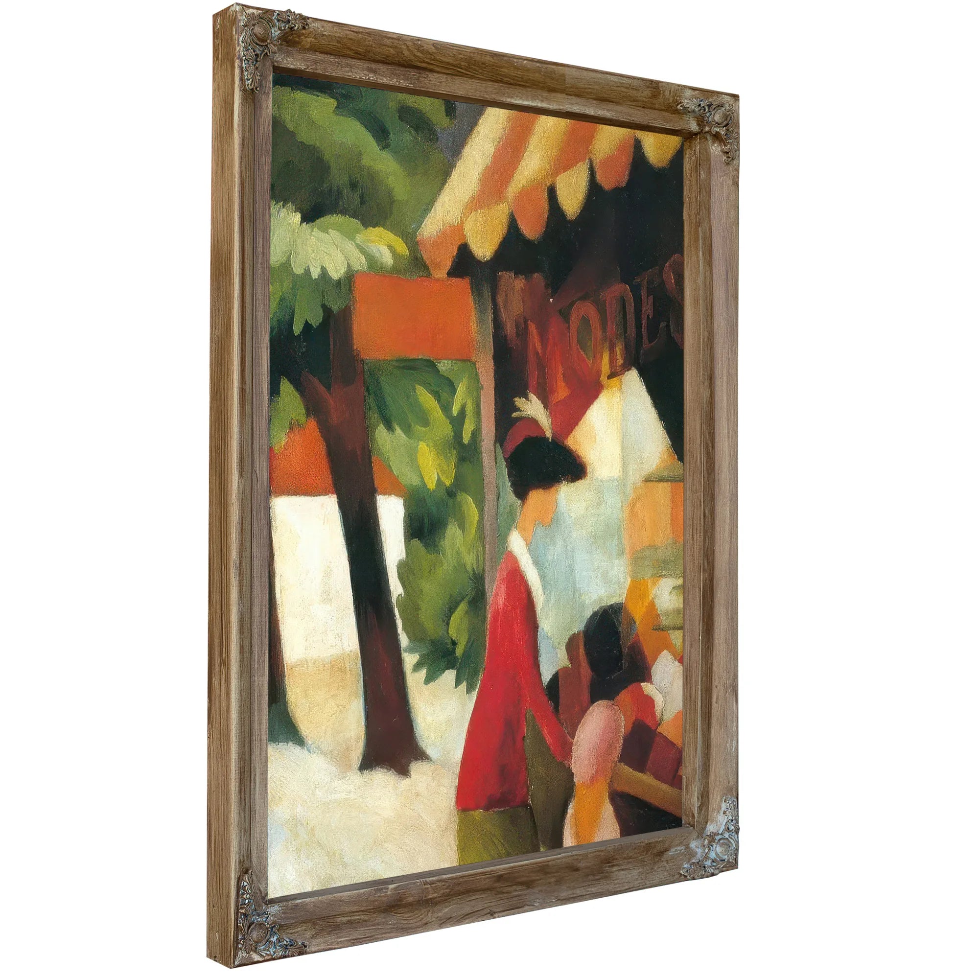In Front Of The Hat Shop By August Macke Fine Art Print