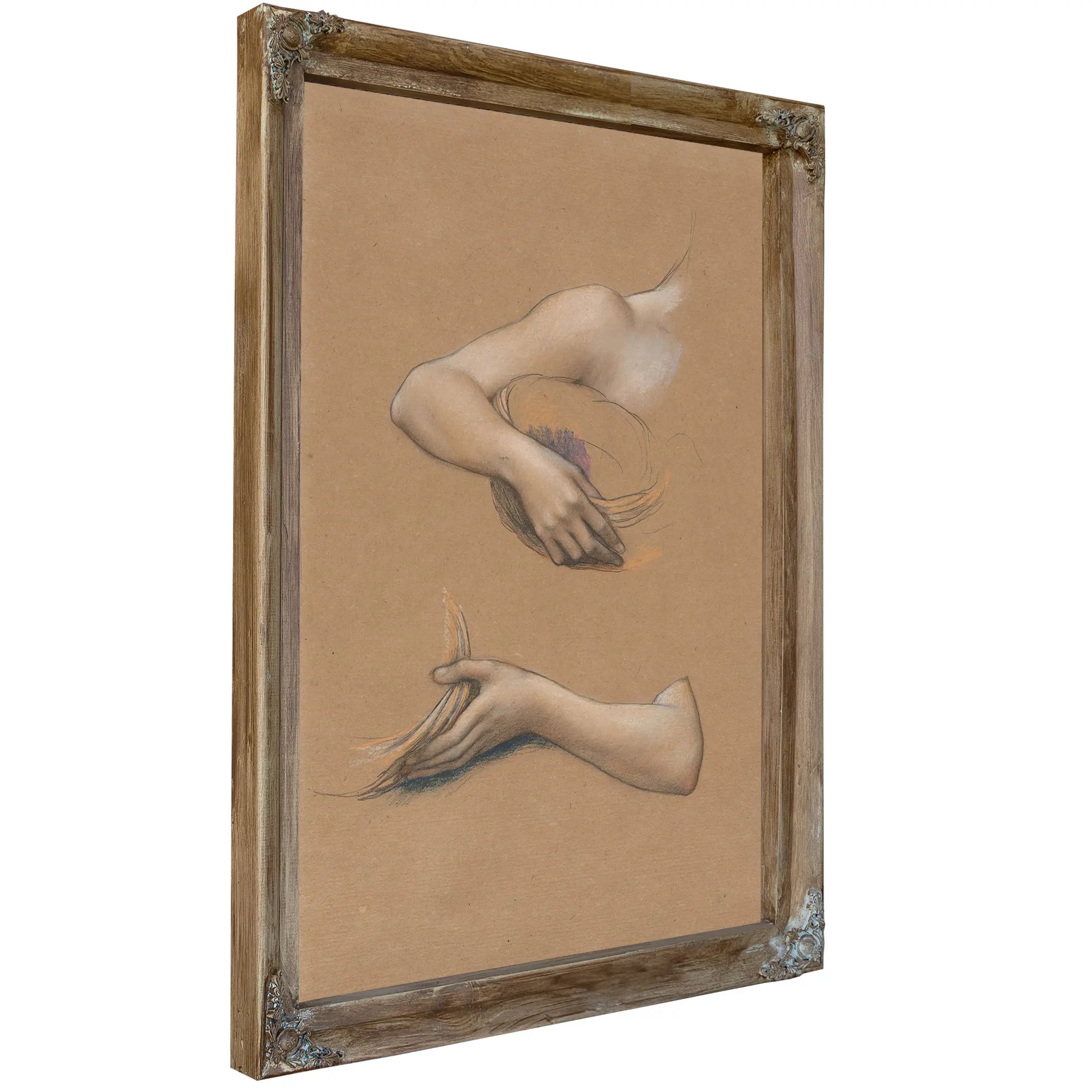 Study Of Arms For The Cadence Of Autumn Met by Evelyn De Morgan