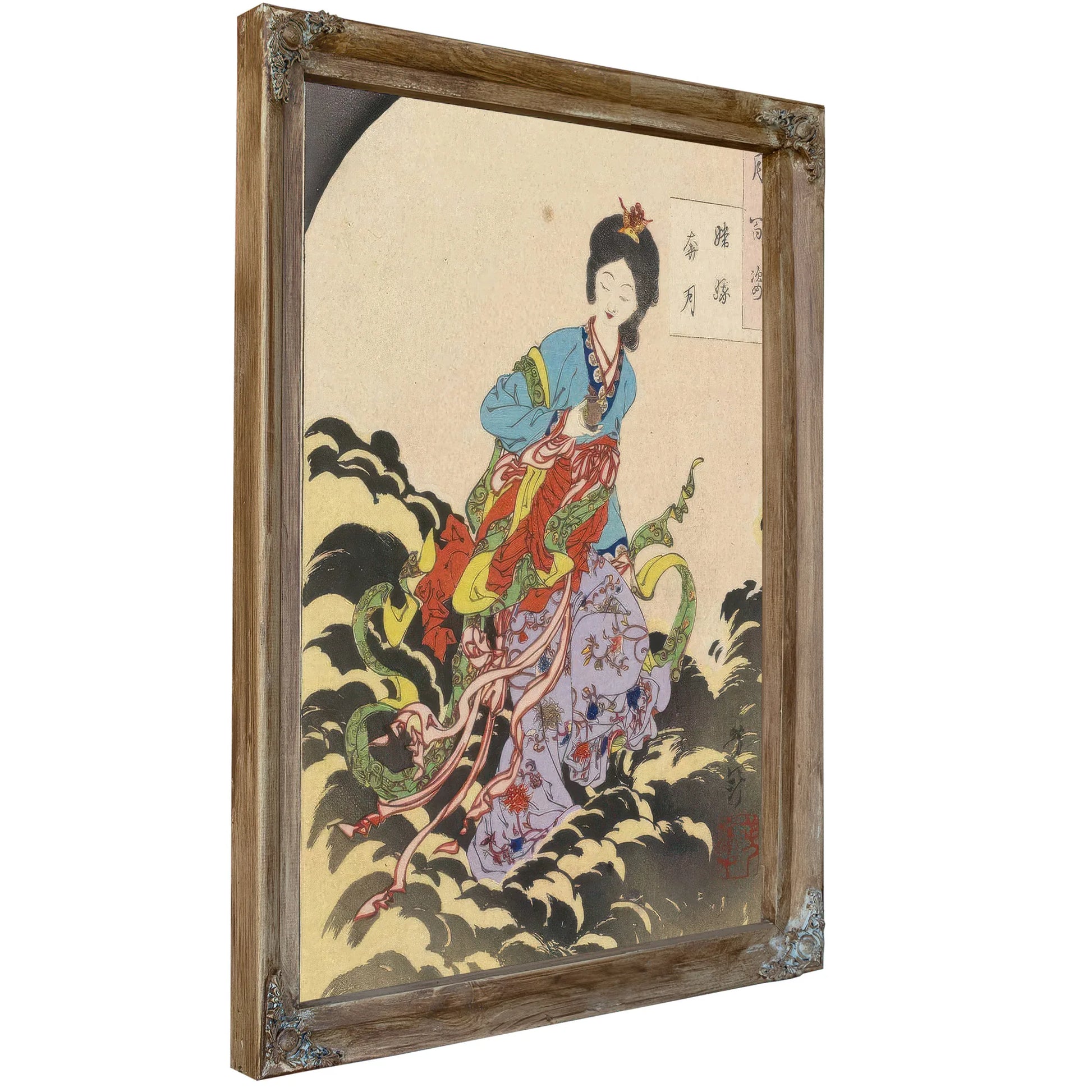 Chang 1039 E Flees To The Moon 1885 By Tsukioka Yoshitoshi Fine Art Print