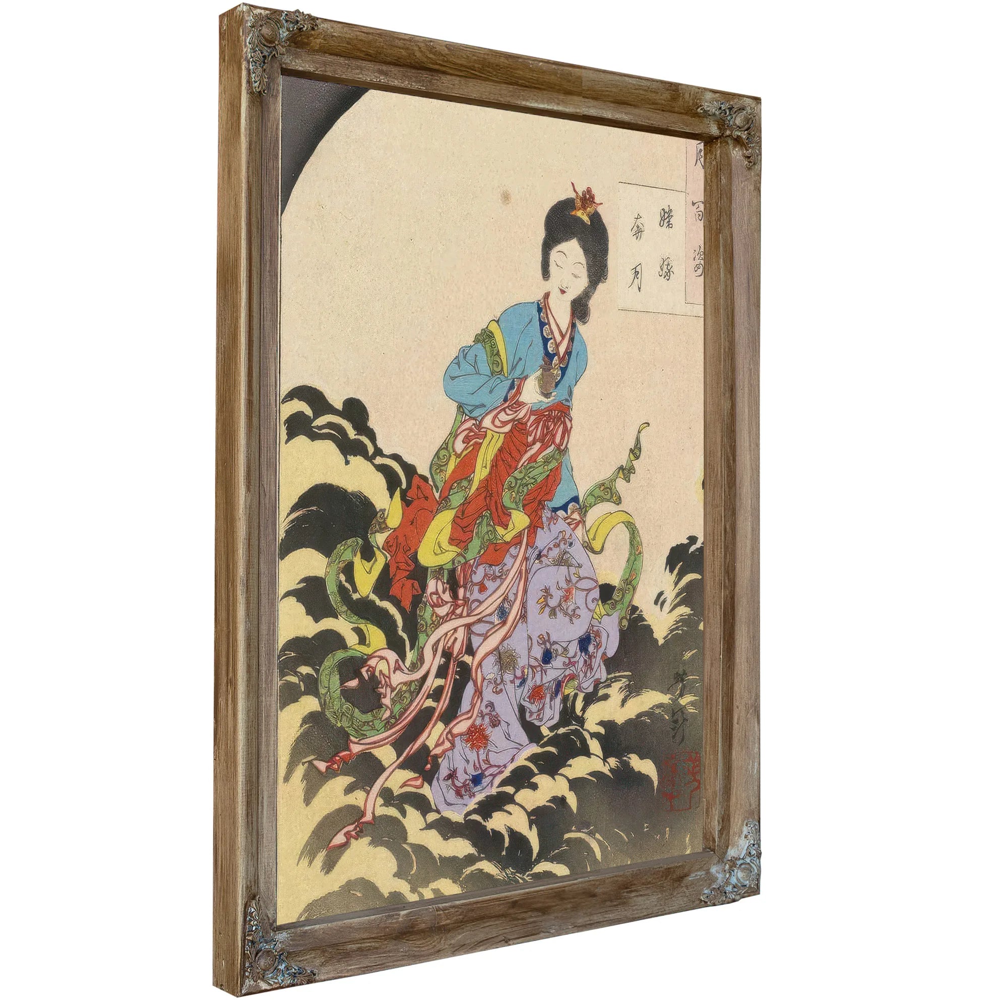 Chang 1039 E Flees To The Moon 1885 By Tsukioka Yoshitoshi Fine Art Print