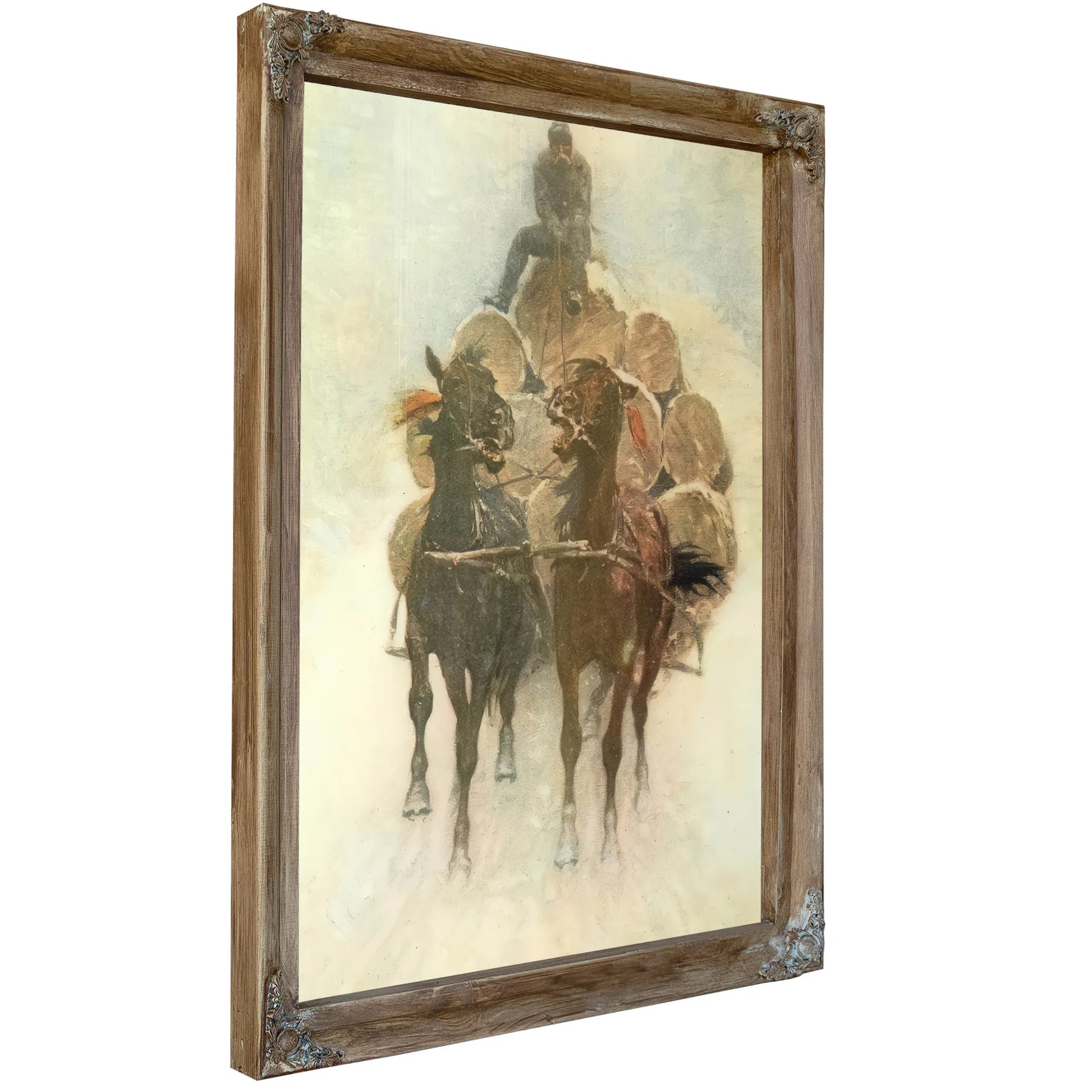 Hauling Logs To The River Aka The Tragedy Of The Trees Part Iii By Frederic Remington Fine Art Print
