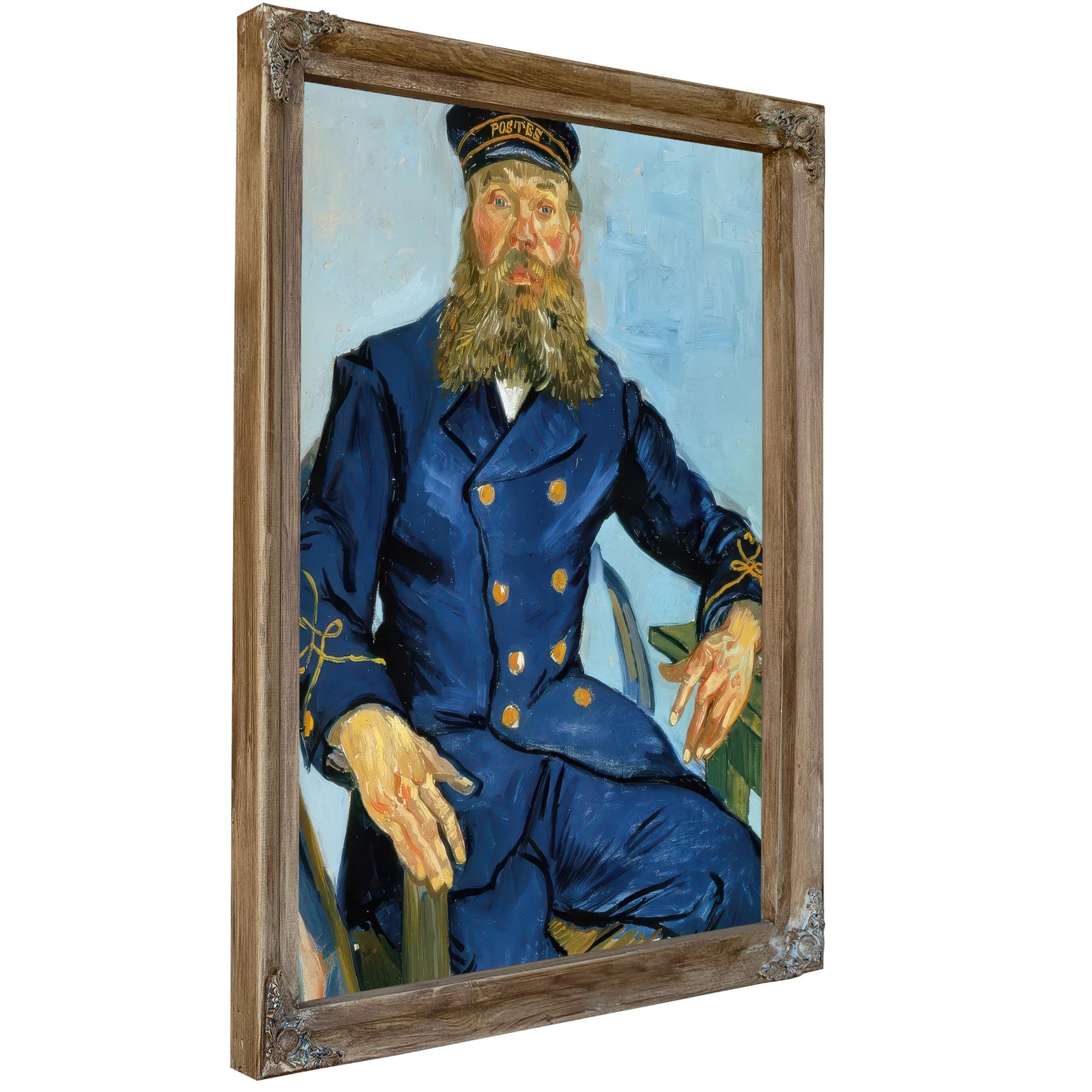 Portrait Of The Postman Joseph Roulin By Vincent Van Gogh Fine Art Print