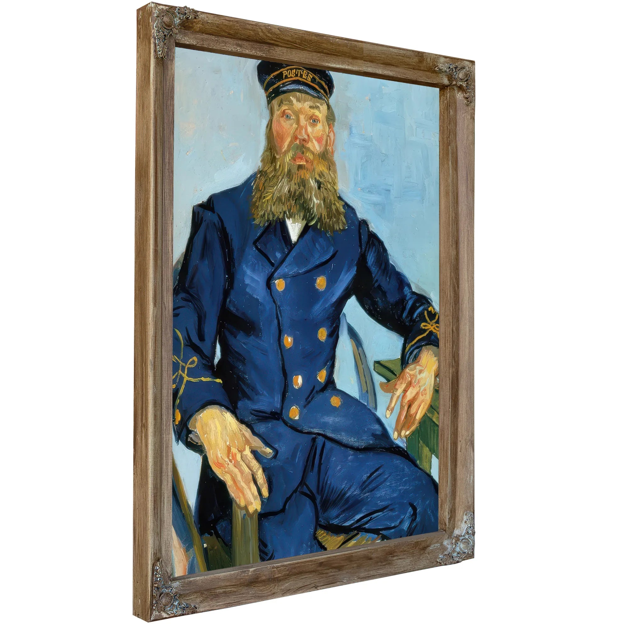 Portrait Of The Postman Joseph Roulin By Vincent Van Gogh Fine Art Print