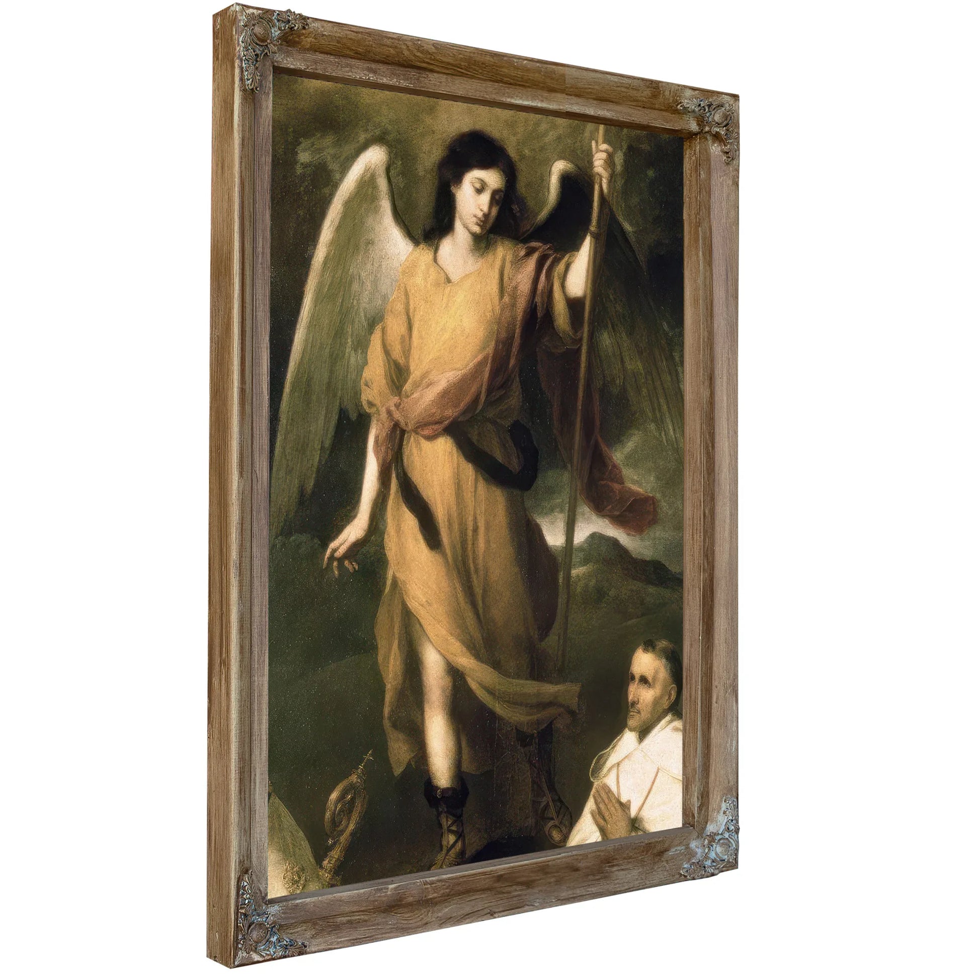 Archangel Raphael With Bishop Domonte By Bartolome Esteban Murillo Fine Art Print
