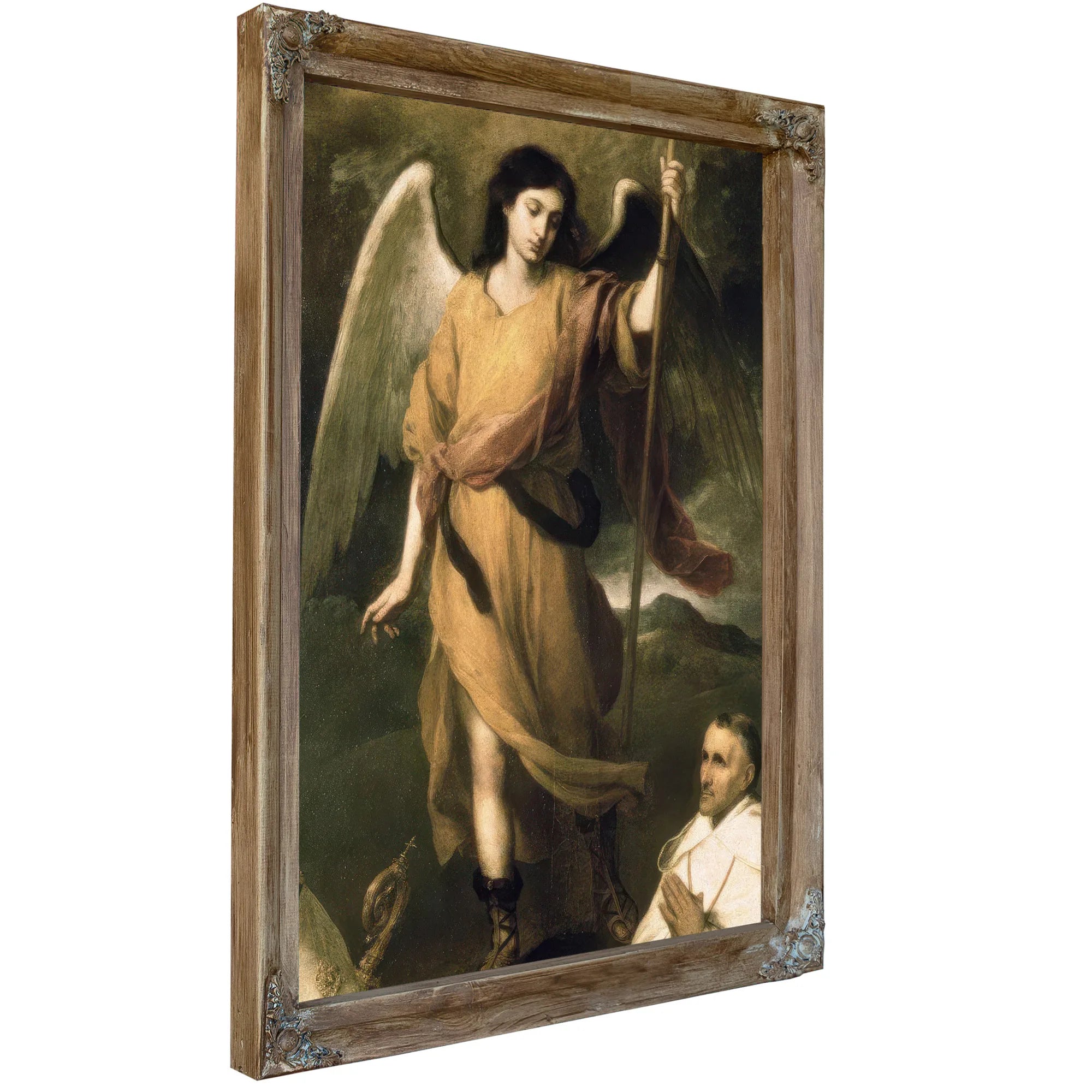 Archangel Raphael With Bishop Domonte By Bartolome Esteban Murillo Fine Art Print