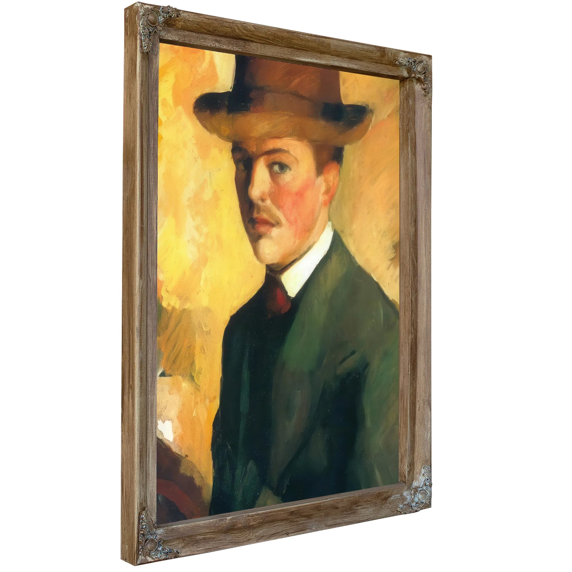 Self Portrait With A Hat By August Macke Fine Art Print
