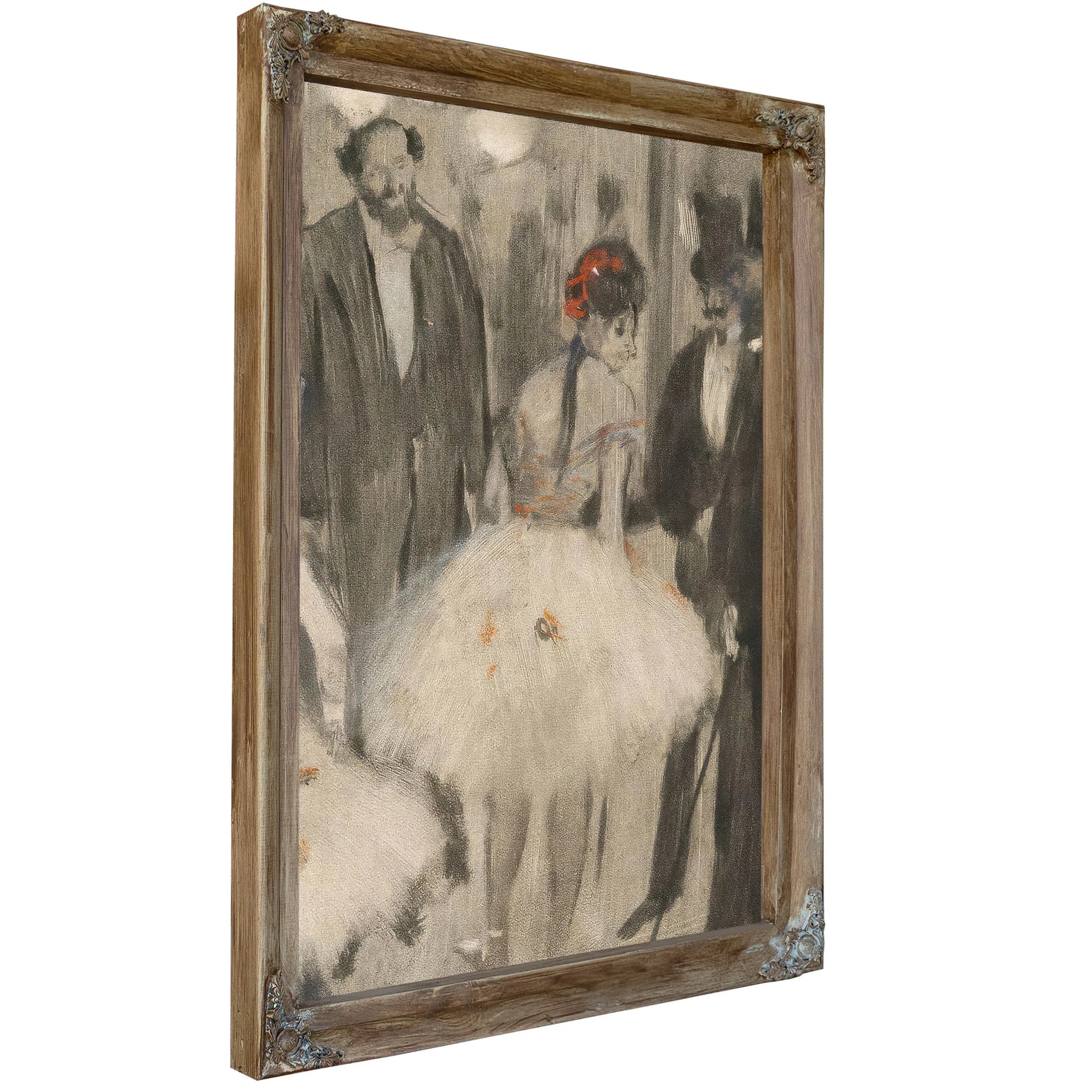 Virginie Being Admired While The Marquis Cavalcanti Looks On By Edgar Degas Fine Art Print