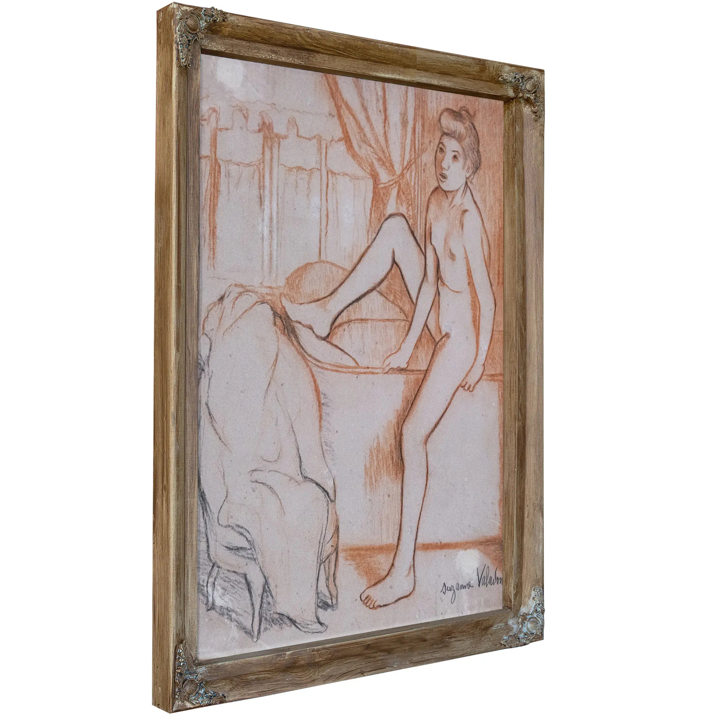 Nu Sortant Du Bain ~1904 Sanguine Sur Papier by Suzanne Valadon