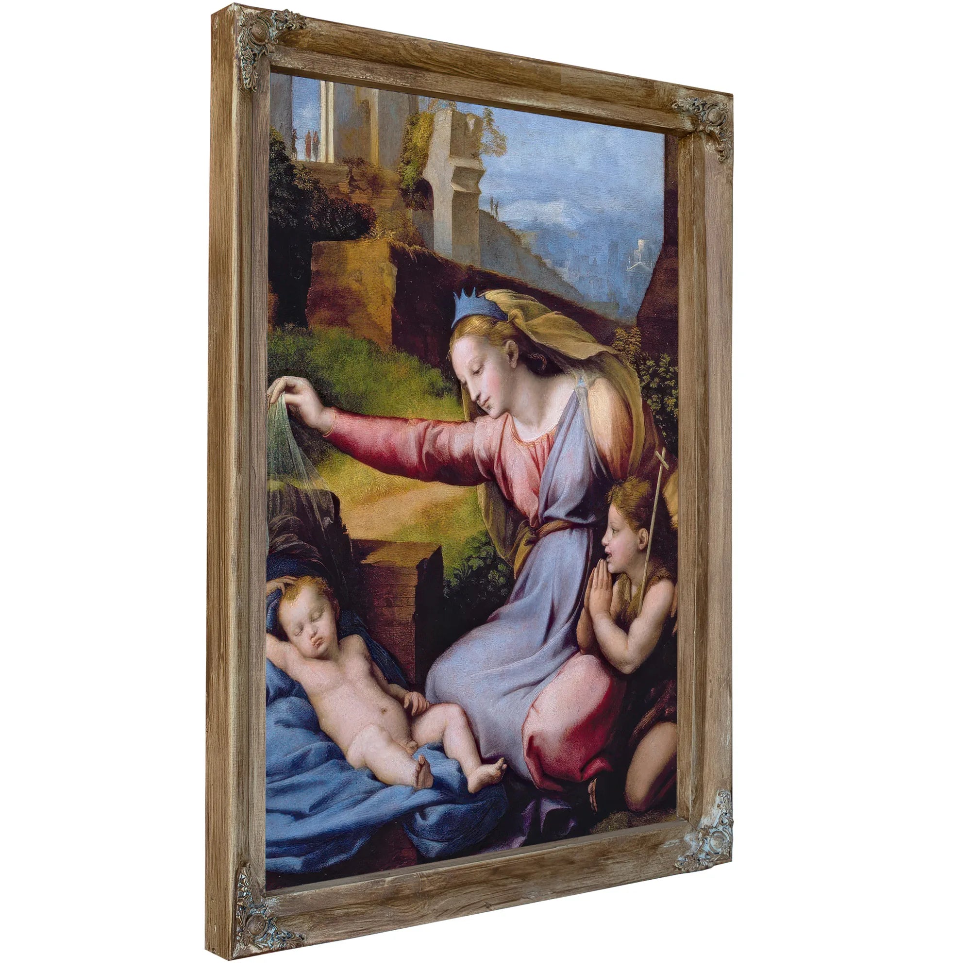 The Madonna Of The Blue Diadem Or The Madonna Of The Veil By Raphael Fine Art Print