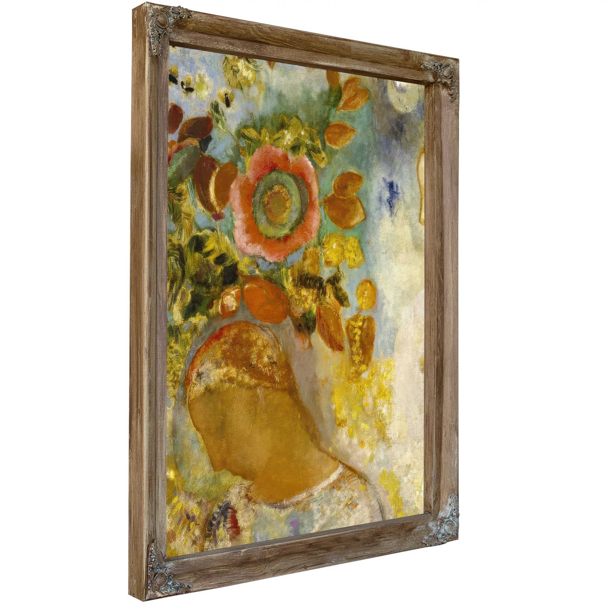 Two Young Girls Among Flowers, 1912 By Odilon Redon Fine Art Print
