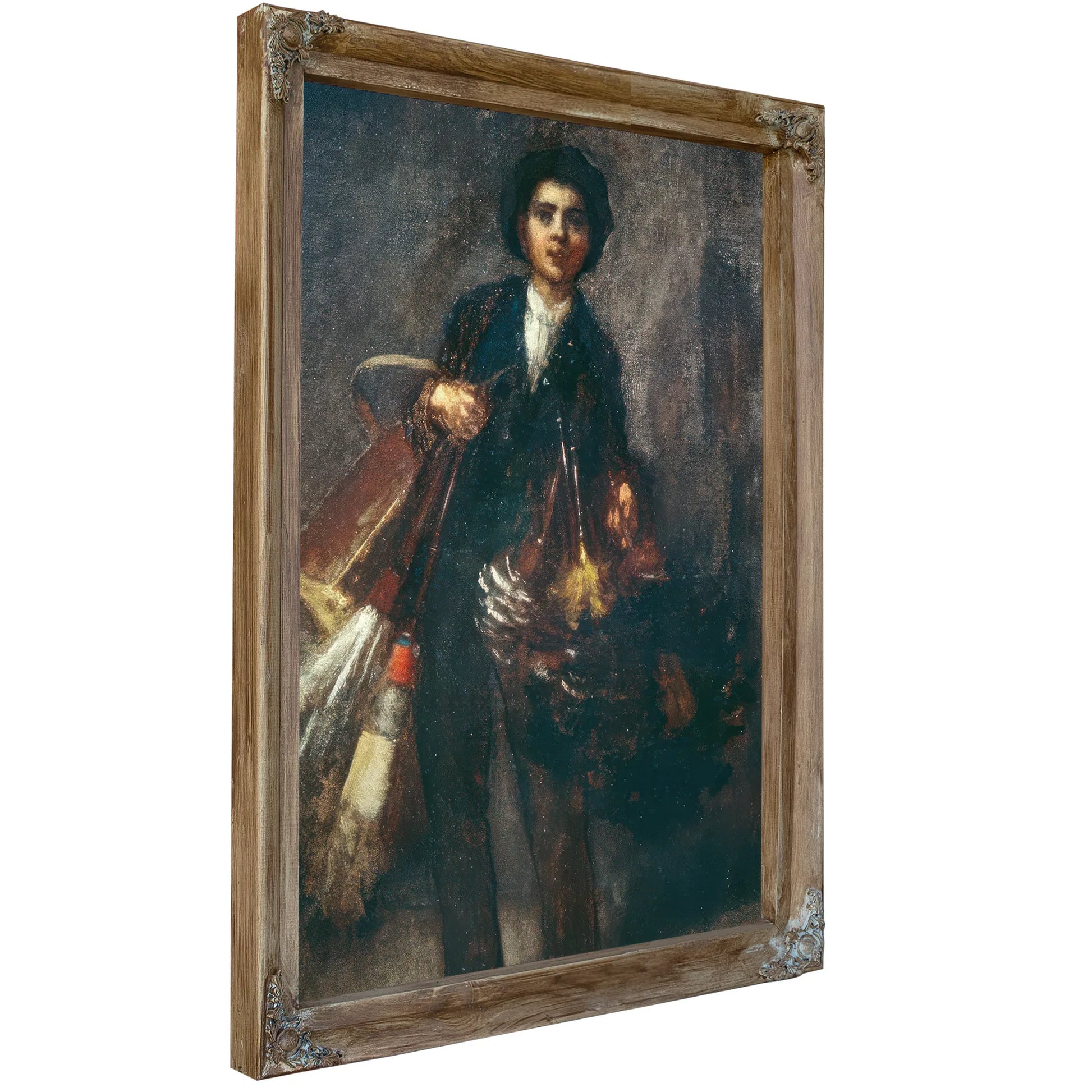 Feather Duster Boy By Eastman Johnson Fine Art Print
