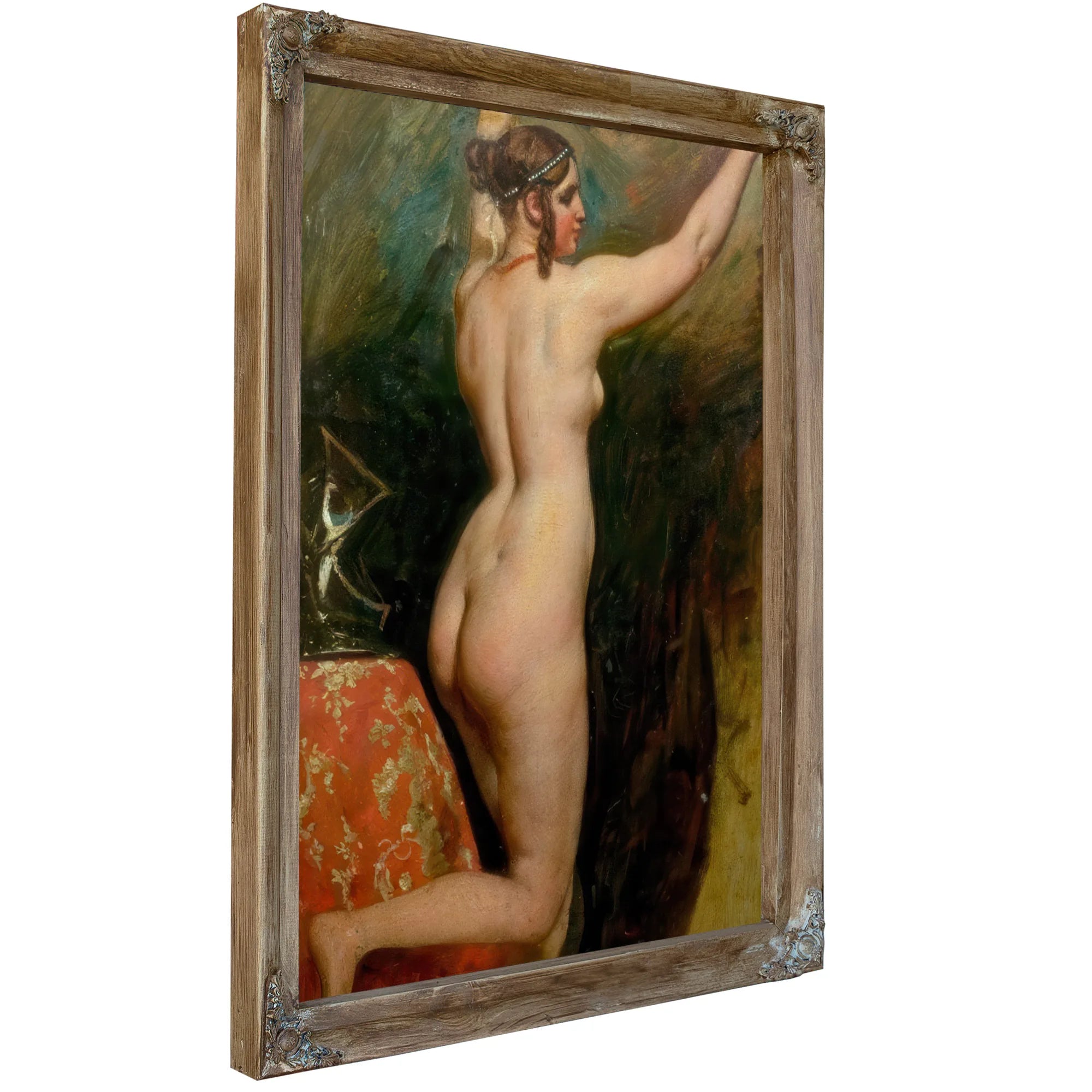 Standing Female Nude With Helmet By William Etty Fine Art Print