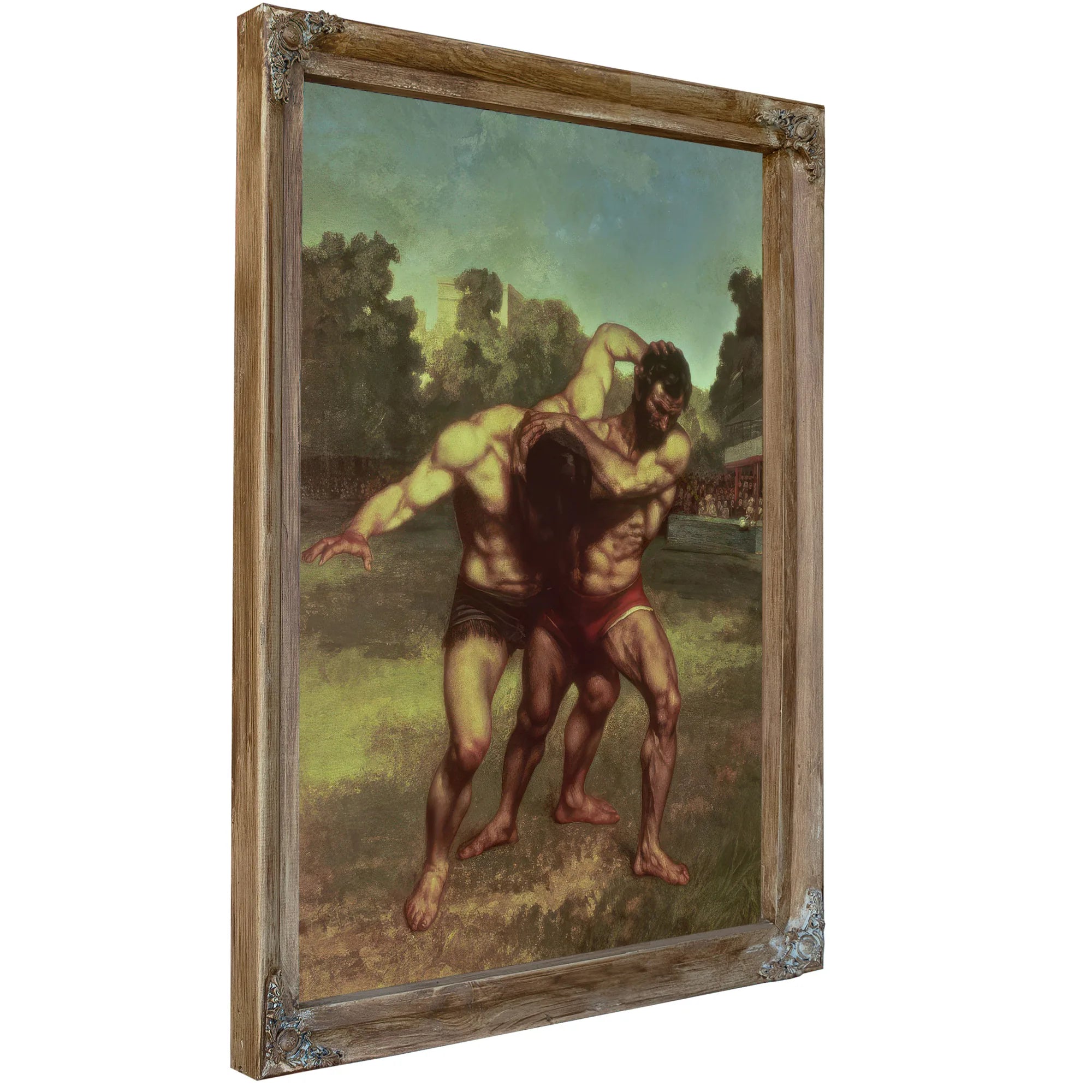 The Wrestlers By Jean Desire Gustave Courbet Fine Art Print