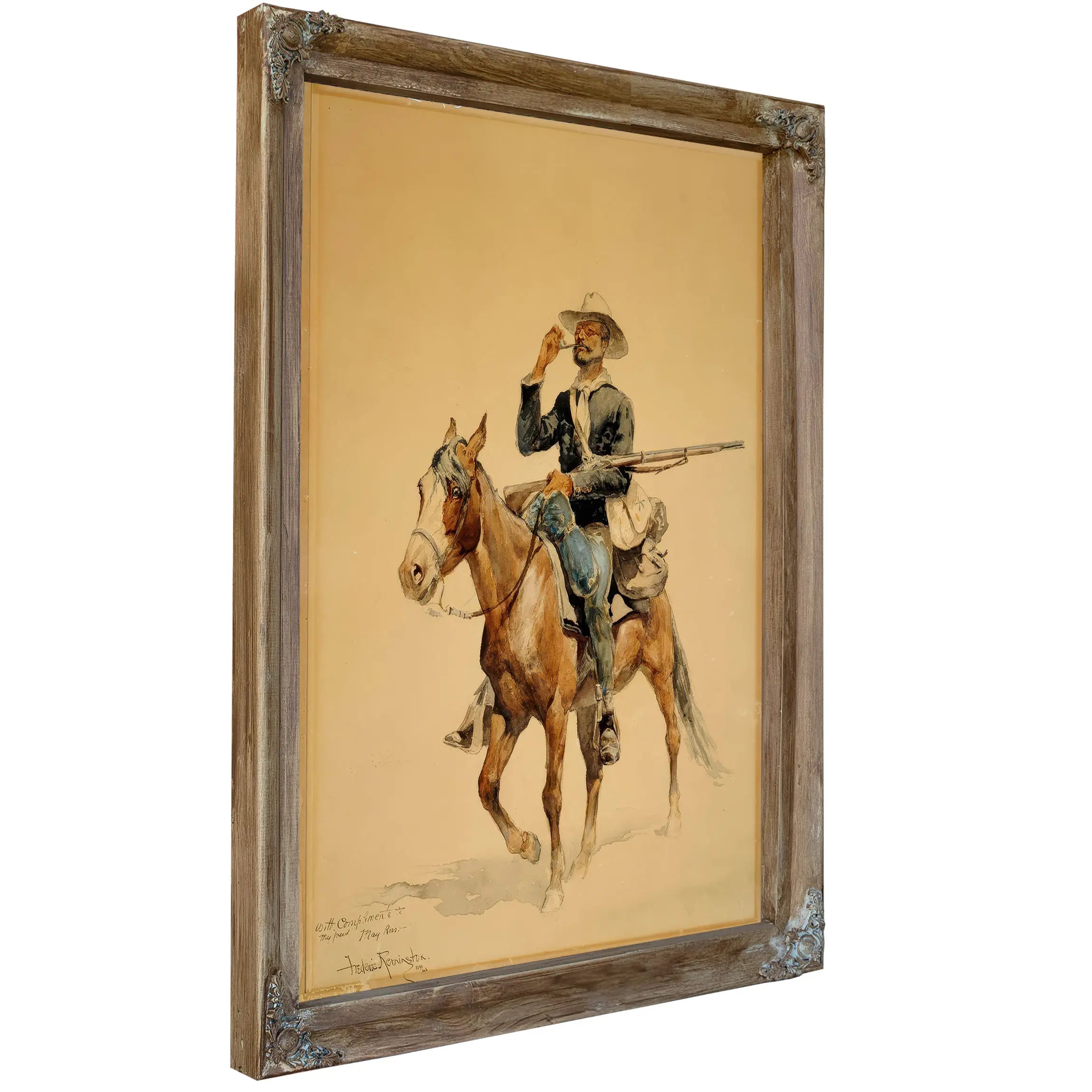 A Mounted Infantryman  by Frederic Remington