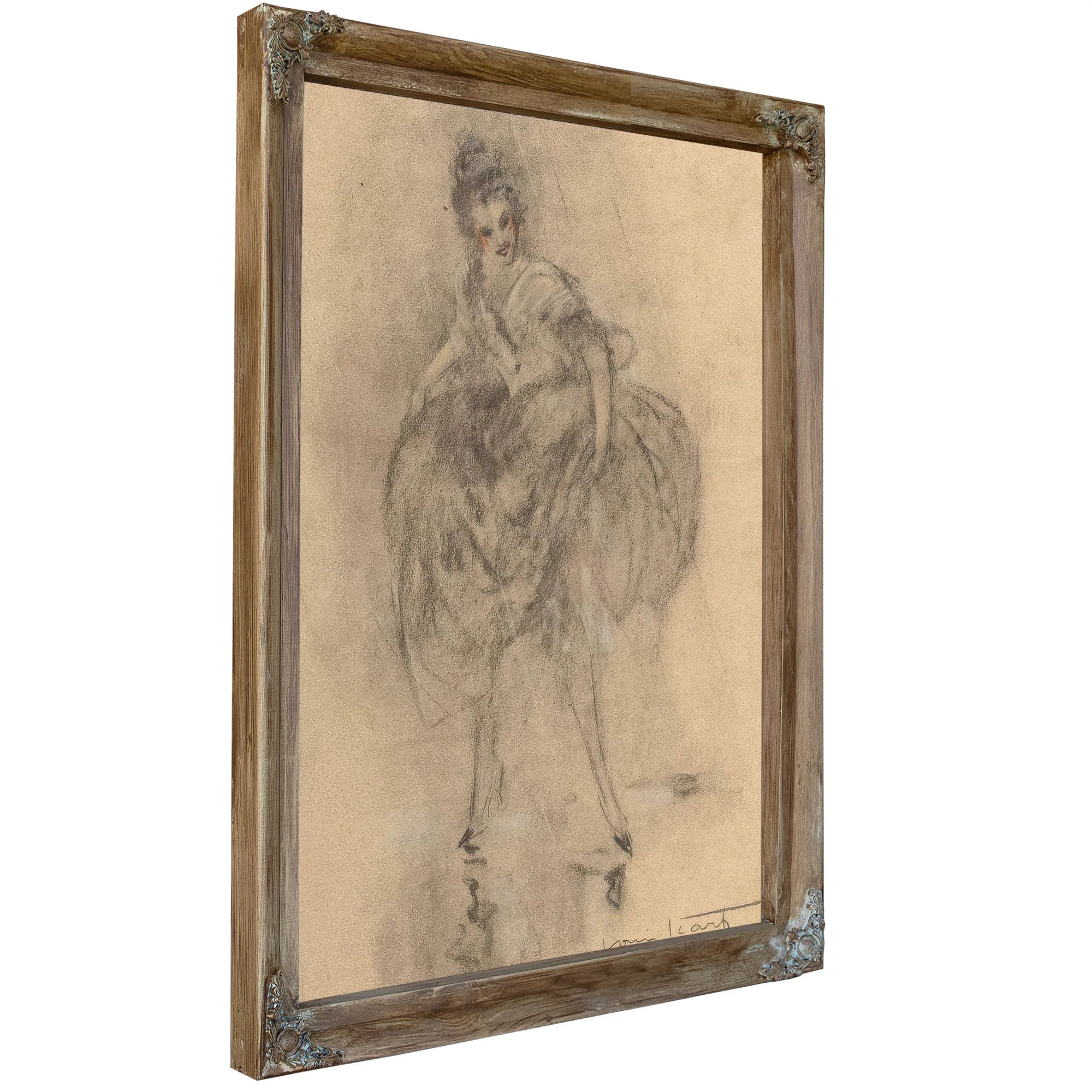 Dessin Des Femmes Circa 1928 By Louis Icart Fine Art Print