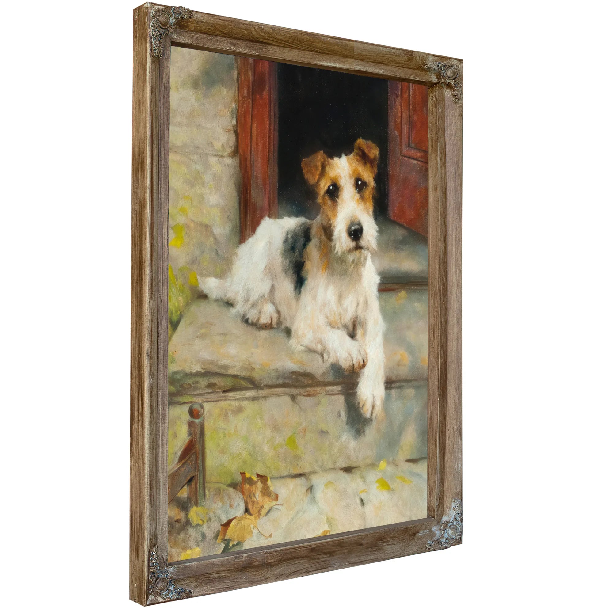Waiting For Master A Wire Coated Fox Terrier By Arthur Wardle Fine Art Print