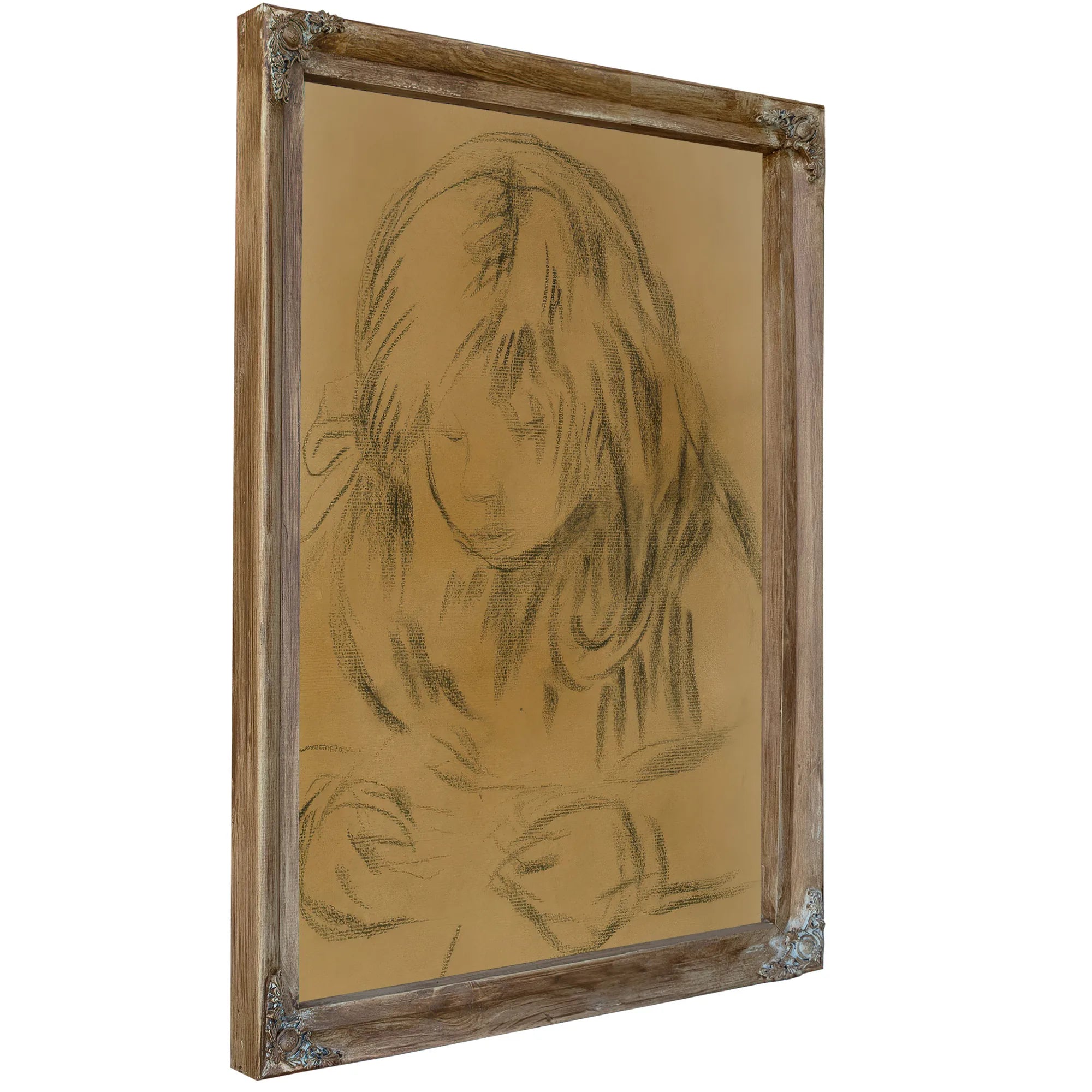 Child Sewing By Pierre Auguste Renoir Fine Art Print