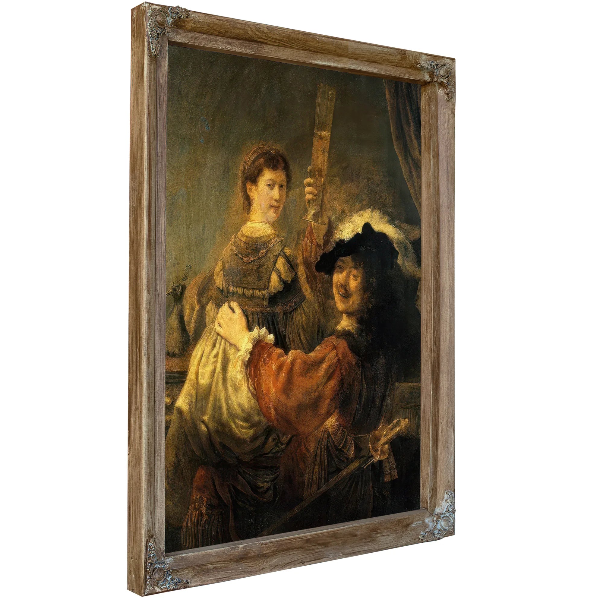 Rembrandt And Saskia In The Parable Of The Prodigal Son By Rembrandt Fine Art Print