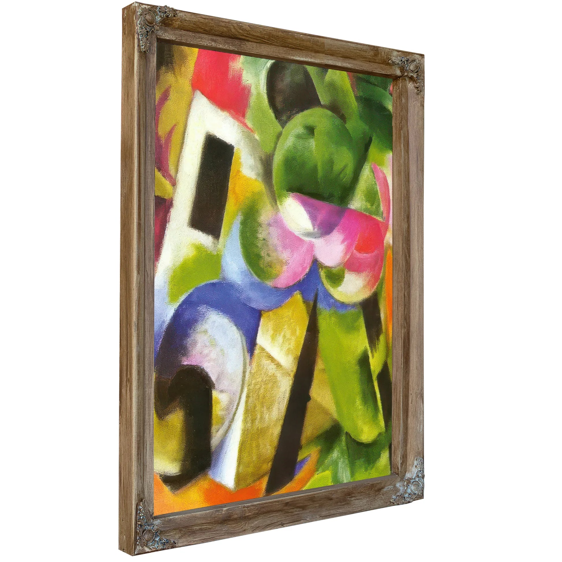 Small Composition Ii (House With Trees) By Franz Marc Fine Art Print