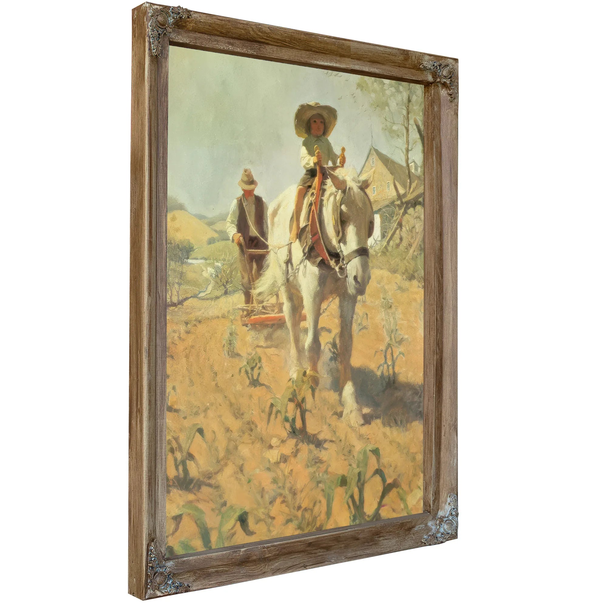 Dobbin (Plowing The Cornfield) By NC Wyeth Fine Art Print