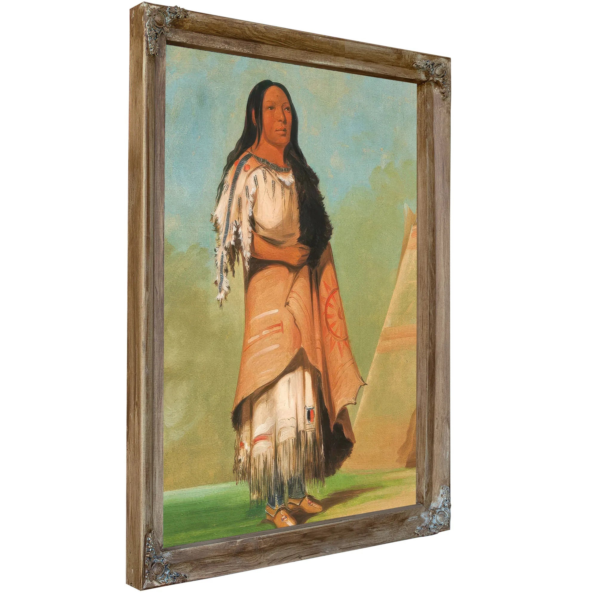 Ah' Kay Ee Pix En, Woman Who Strikes Many By George Catlin Fine Art Print